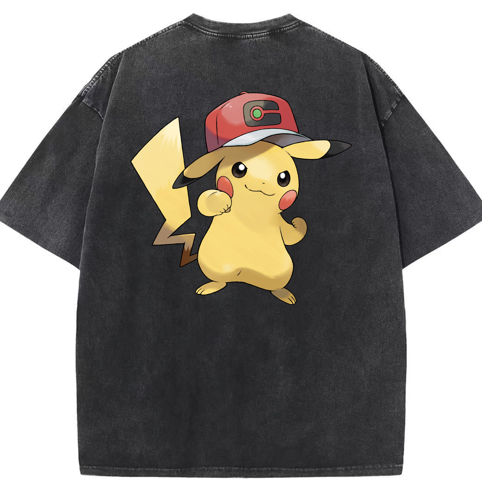 （画像用） ポケットモンスター Pokémon 綿100% ヴィンテージ風 半袖Tシャツ（背面プリント）