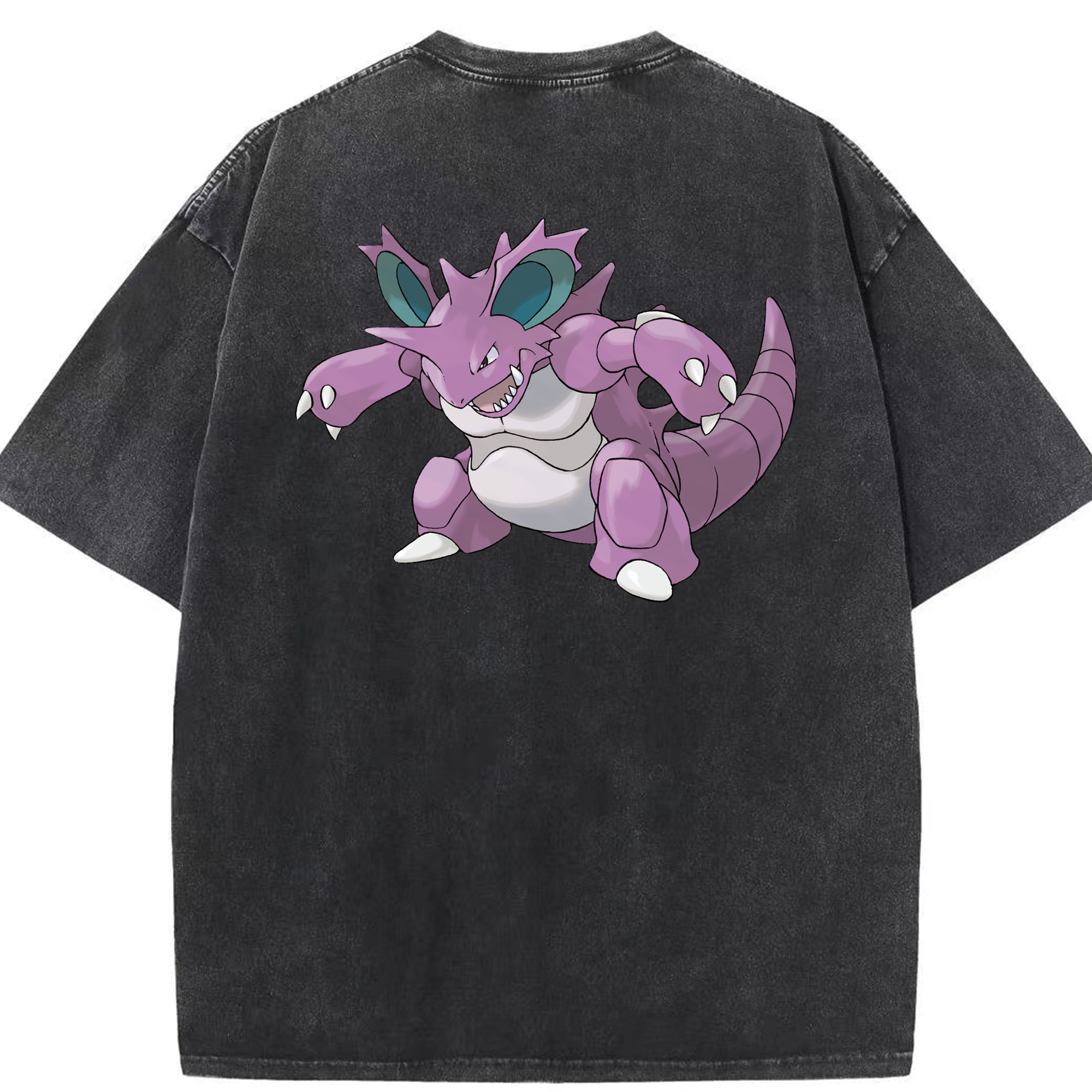 （画像用） ポケットモンスター Pokémon 綿100% ヴィンテージ風 半袖Tシャツ（背面プリント）