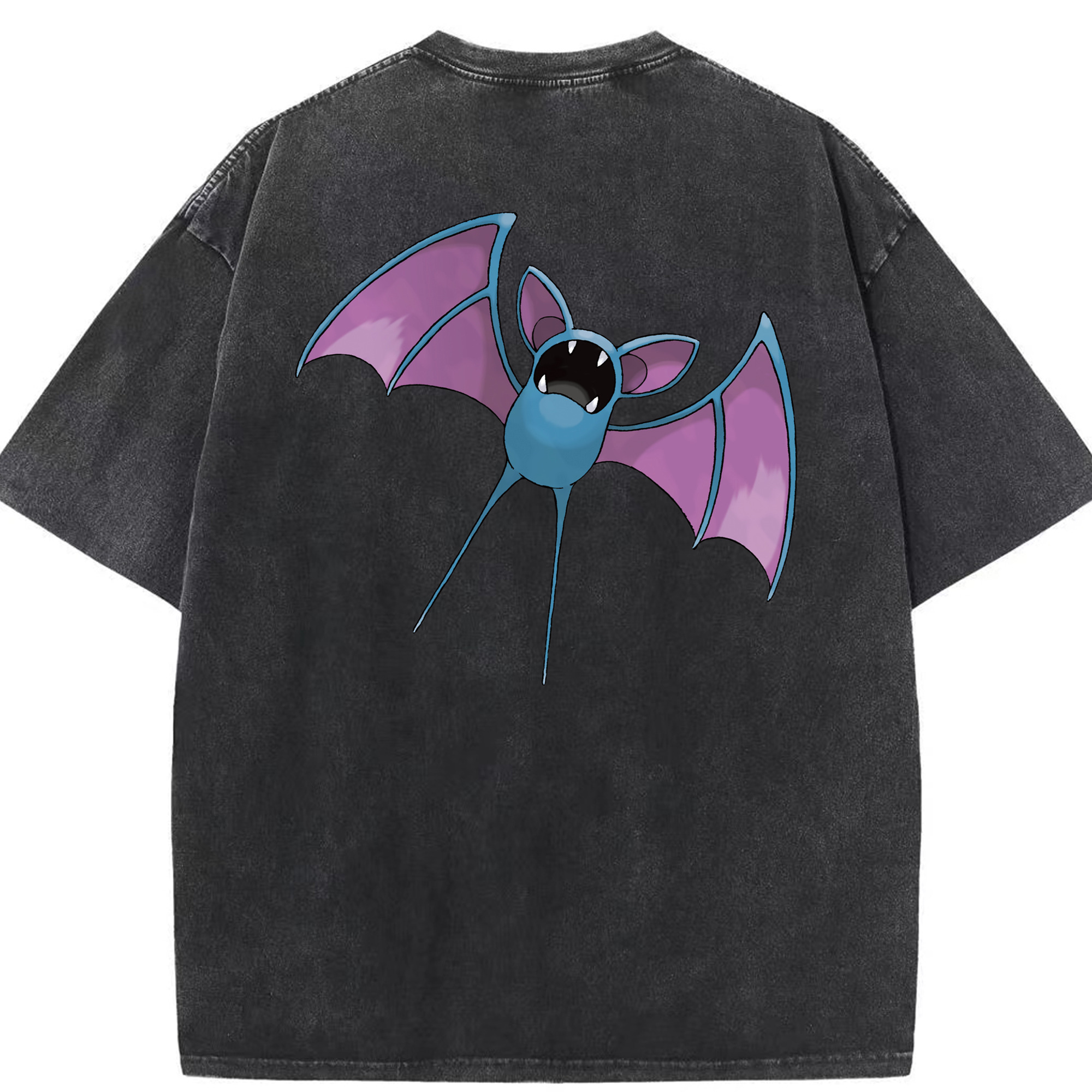 （画像用） ポケットモンスター Pokémon 綿100% ヴィンテージ風 半袖Tシャツ（背面プリント）