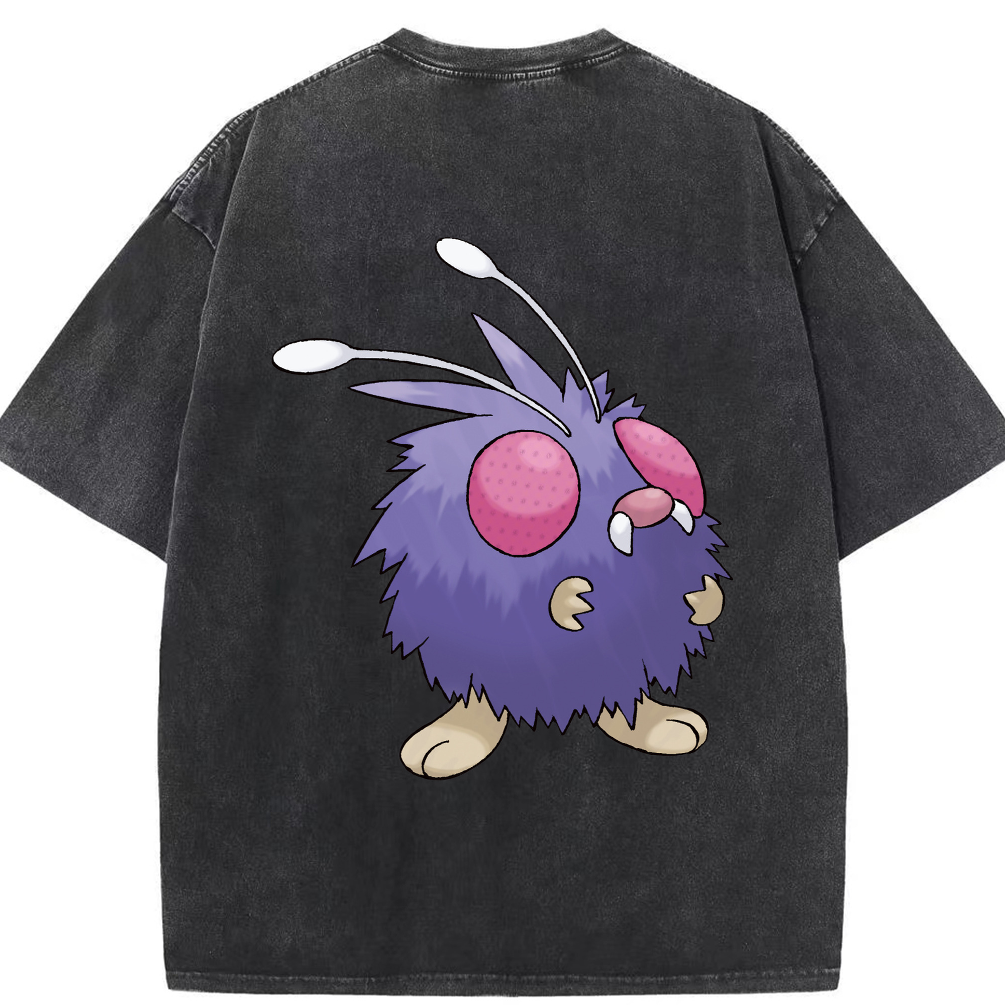 （画像用） ポケットモンスター Pokémon 綿100% ヴィンテージ風 半袖Tシャツ（背面プリント）