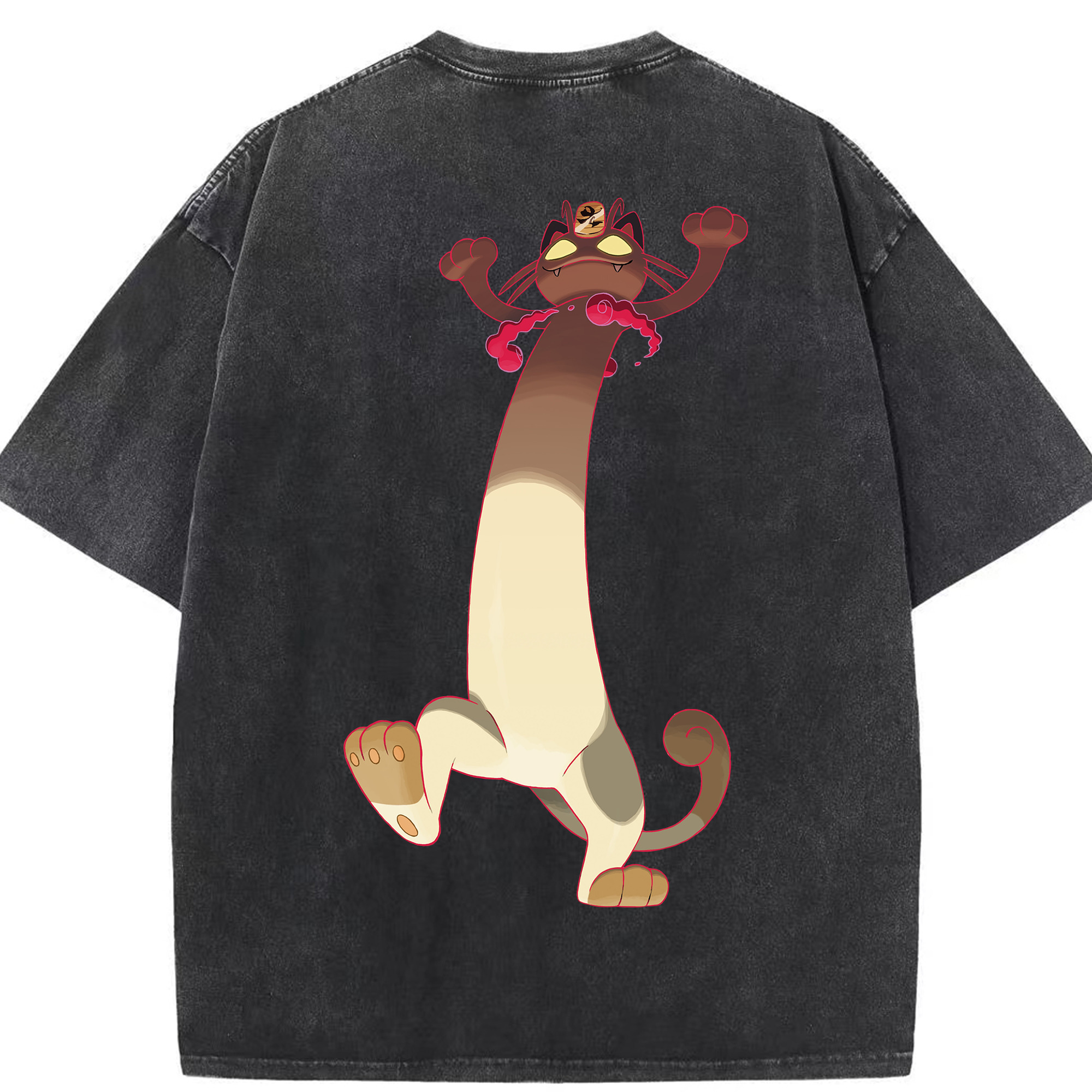 （画像用） ポケットモンスター Pokémon 綿100% ヴィンテージ風 半袖Tシャツ（背面プリント）