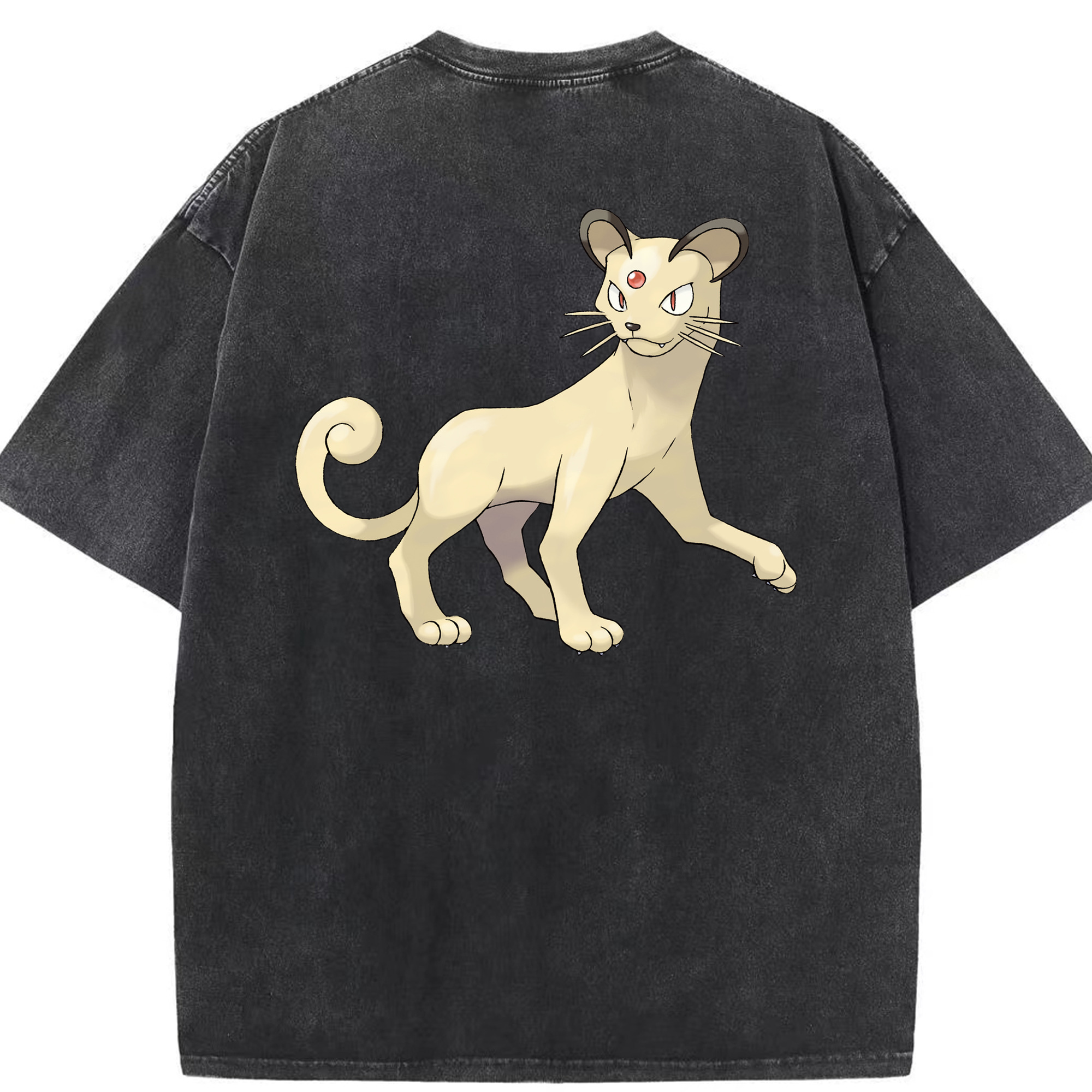 （画像用） ポケットモンスター Pokémon 綿100% ヴィンテージ風 半袖Tシャツ（背面プリント）