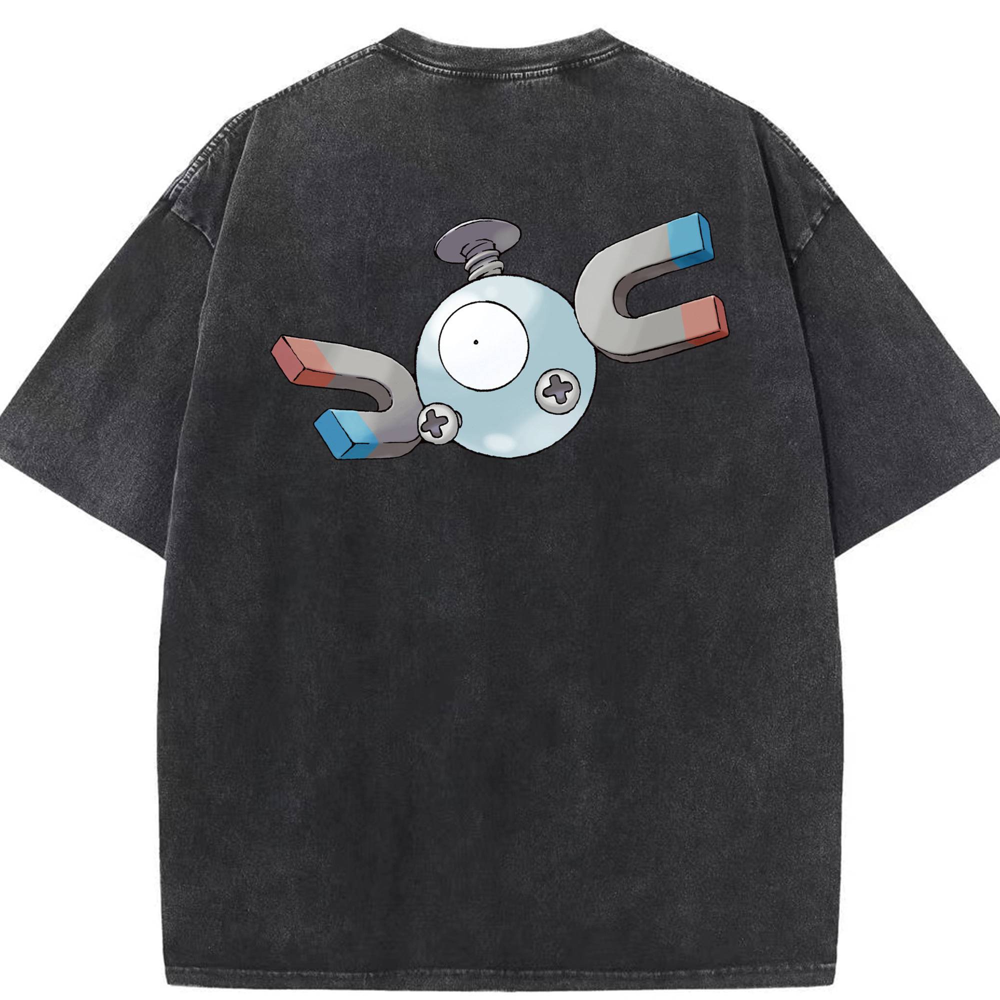 （画像用） ポケットモンスター Pokémon 綿100% ヴィンテージ風 半袖Tシャツ（背面プリント）