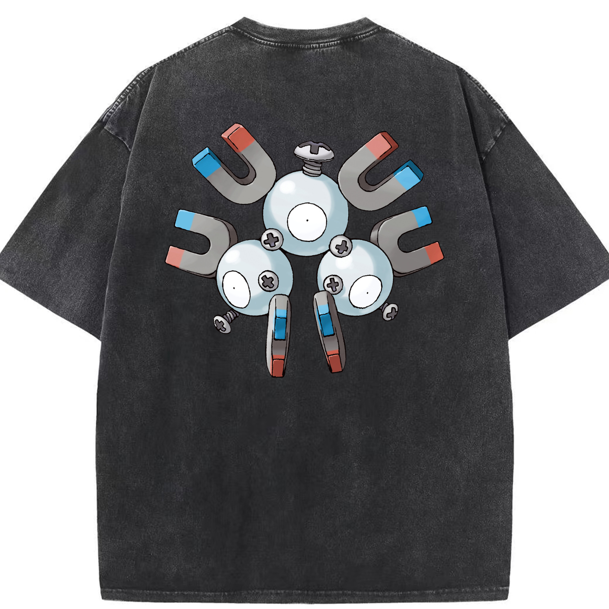 （画像用） ポケットモンスター Pokémon 綿100% ヴィンテージ風 半袖Tシャツ（背面プリント）
