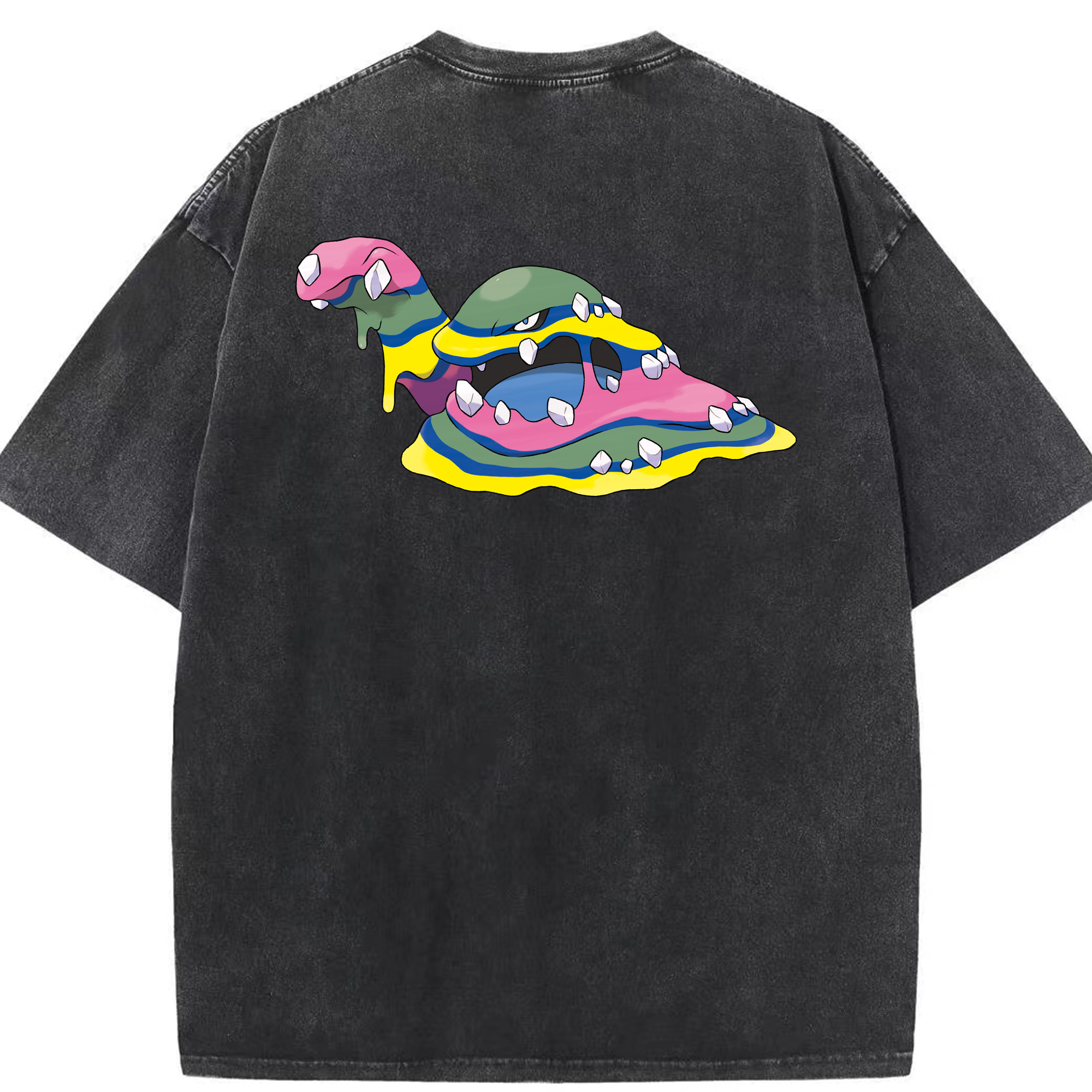 （画像用） ポケットモンスター Pokémon 綿100% ヴィンテージ風 半袖Tシャツ（背面プリント）