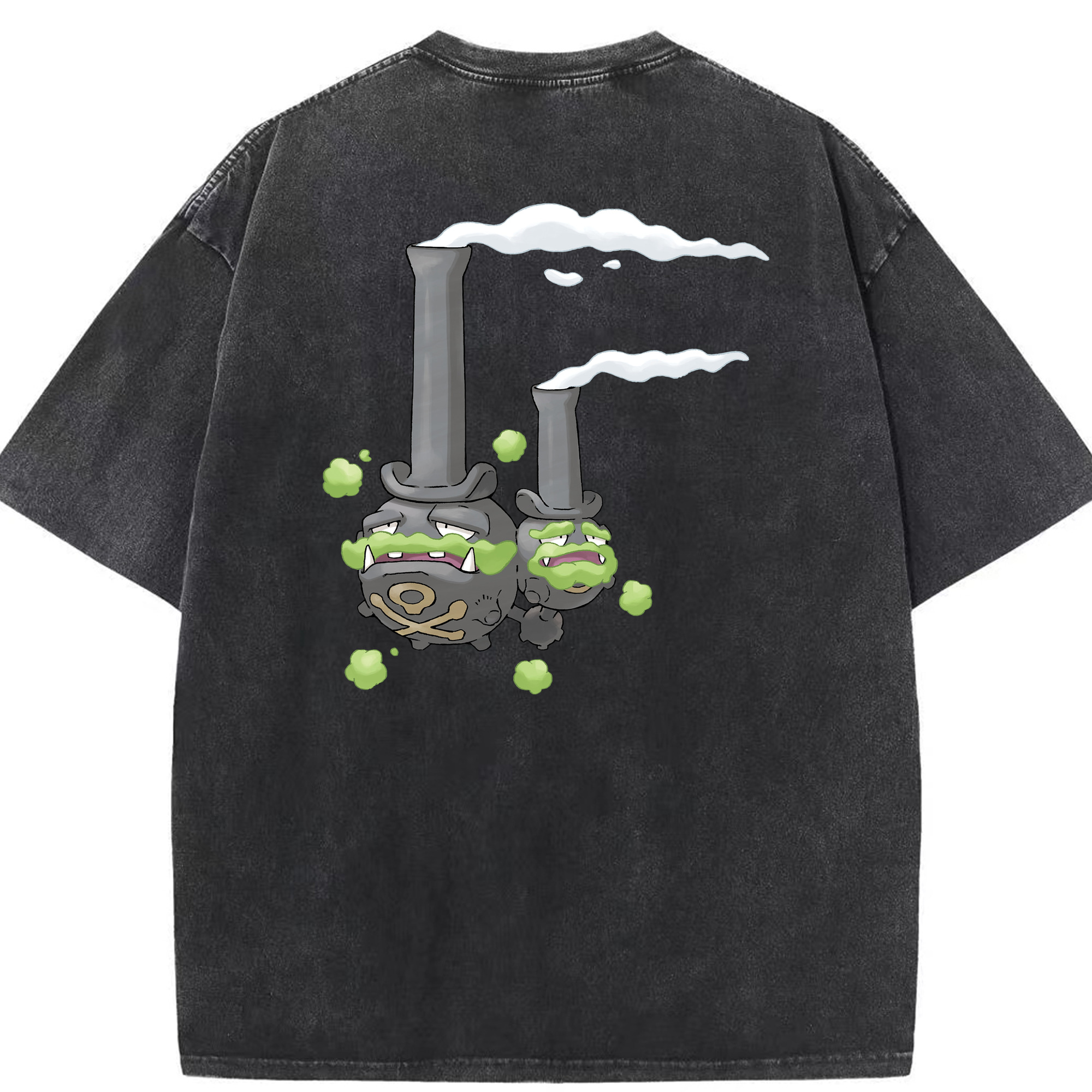 （画像用） ポケットモンスター Pokémon 綿100% ヴィンテージ風 半袖Tシャツ（背面プリント）