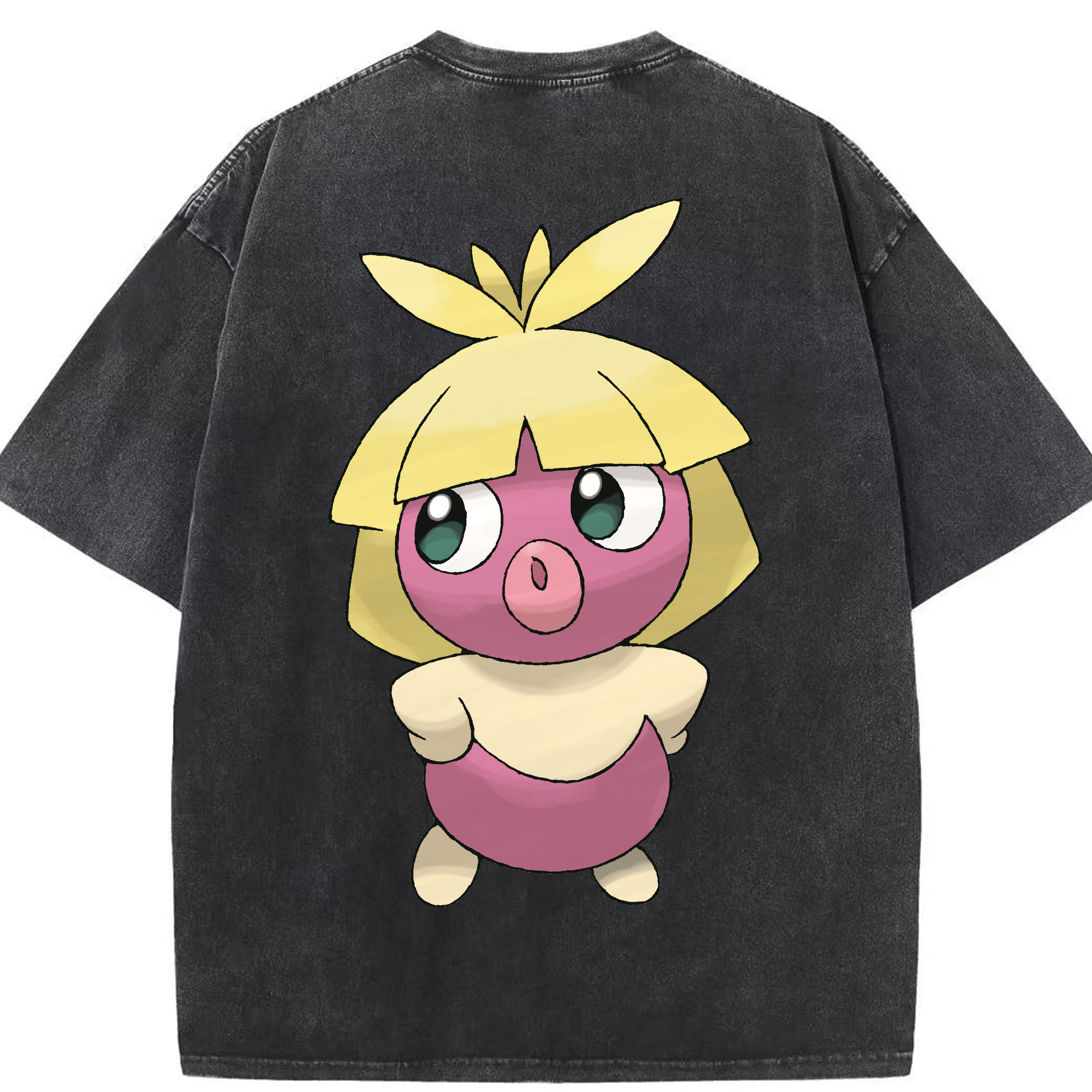 （画像用） ポケットモンスター Pokémon 綿100% ヴィンテージ風 半袖Tシャツ（背面プリント）