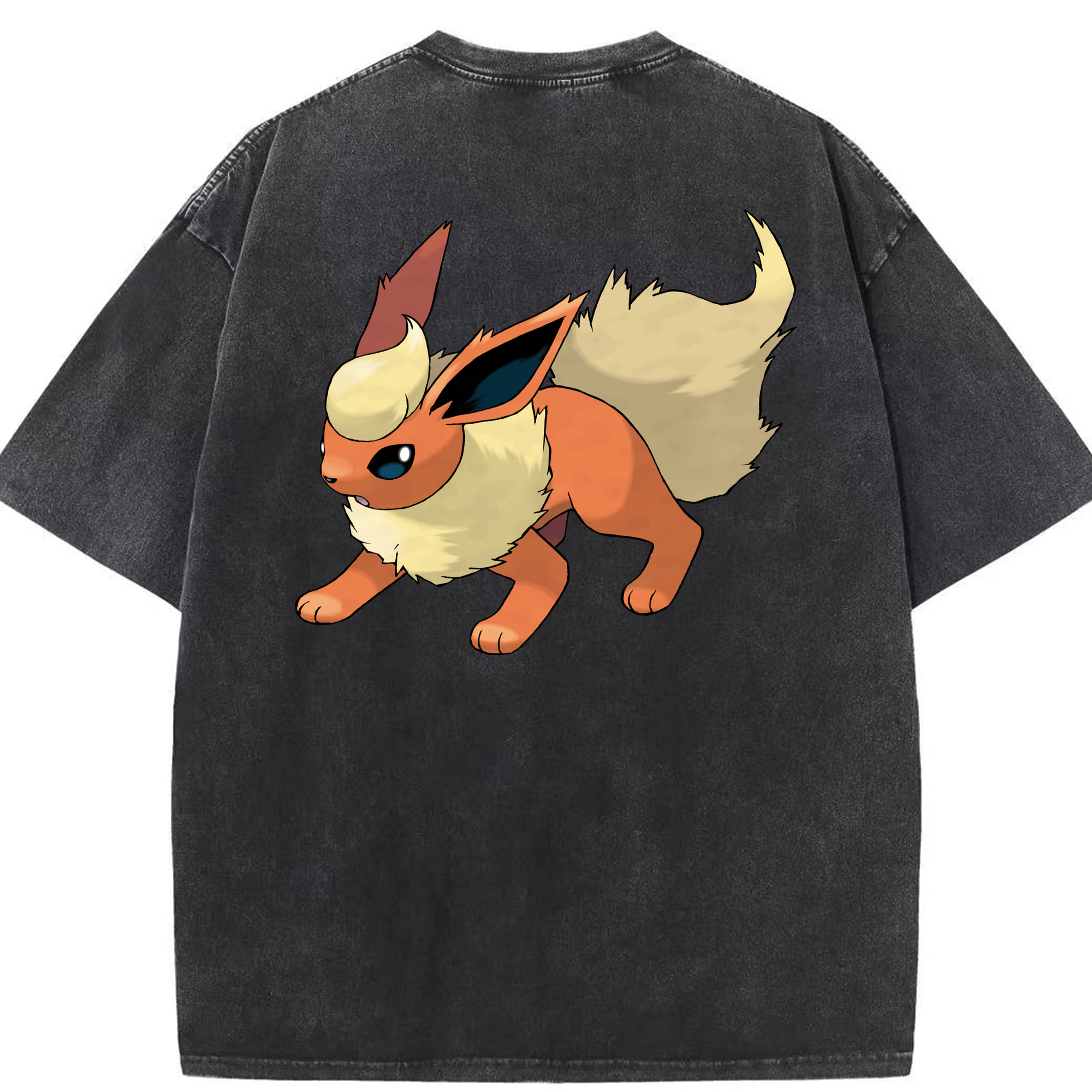 （画像用） ポケットモンスター Pokémon 綿100% ヴィンテージ風 半袖Tシャツ（背面プリント）