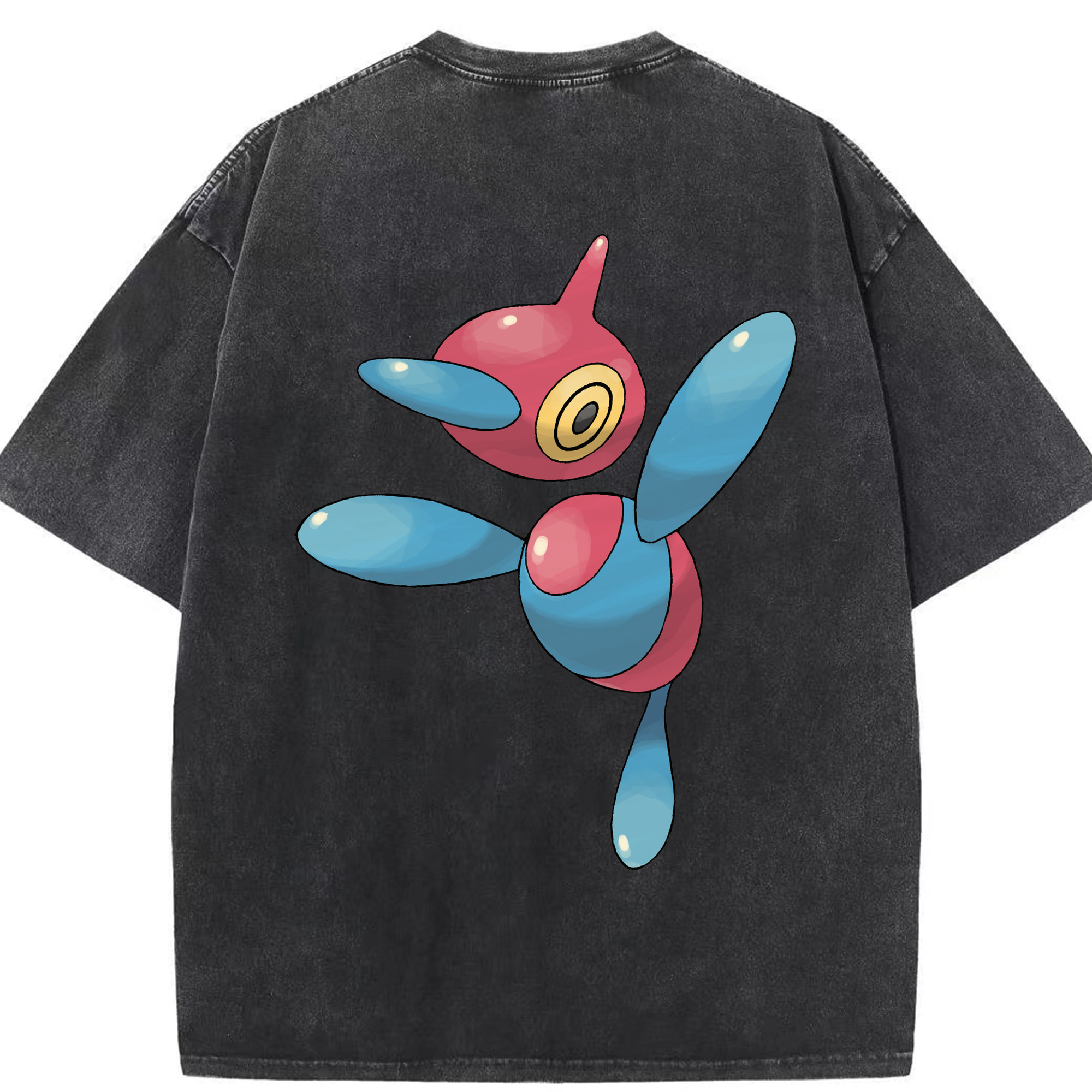 （画像用） ポケットモンスター Pokémon 綿100% ヴィンテージ風 半袖Tシャツ（背面プリント）
