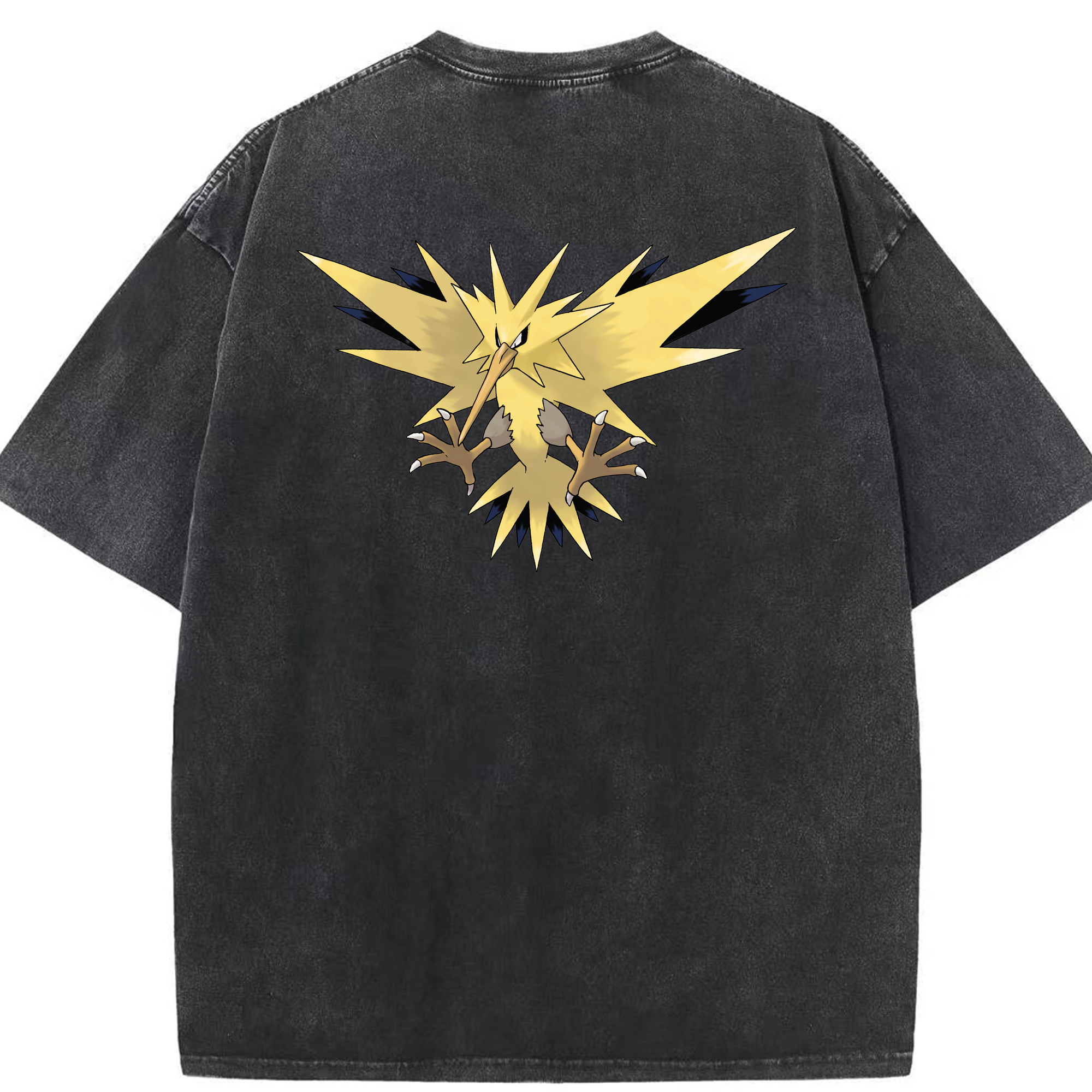 （画像用） ポケットモンスター Pokémon 綿100% ヴィンテージ風 半袖Tシャツ（背面プリント）
