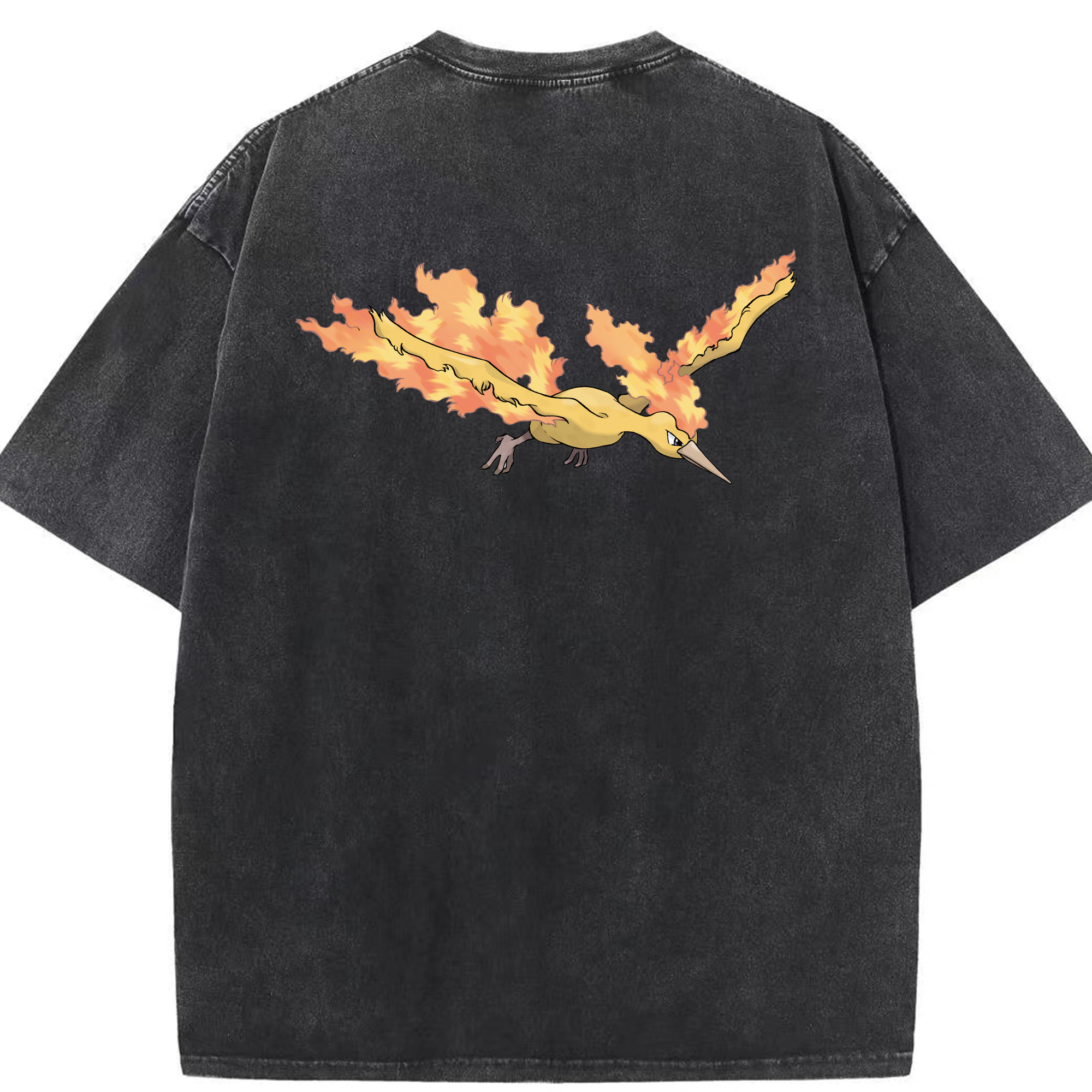 （画像用） ポケットモンスター Pokémon 綿100% ヴィンテージ風 半袖Tシャツ（背面プリント）