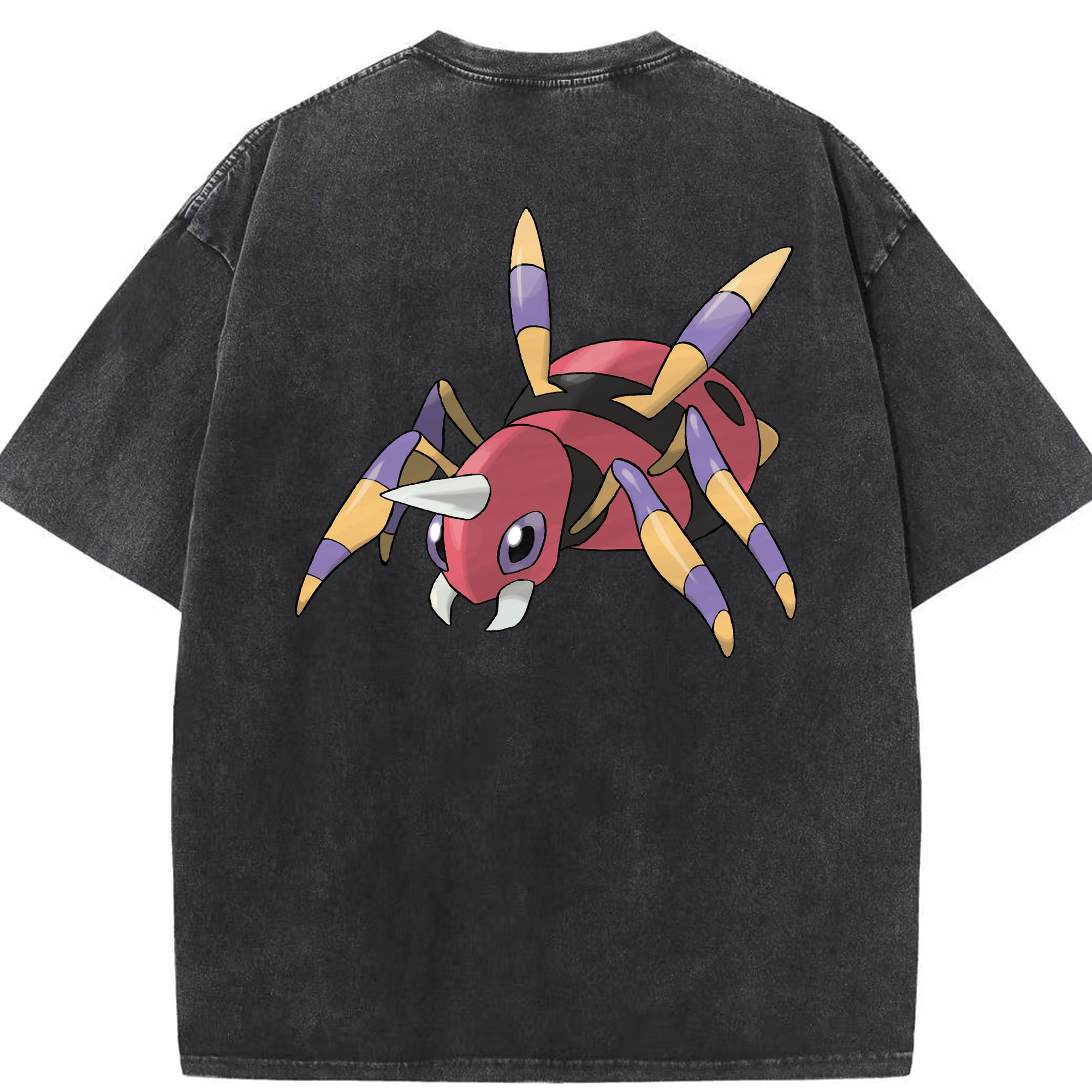 （画像用） ポケットモンスター Pokémon 綿100% ヴィンテージ風 半袖Tシャツ（背面プリント）