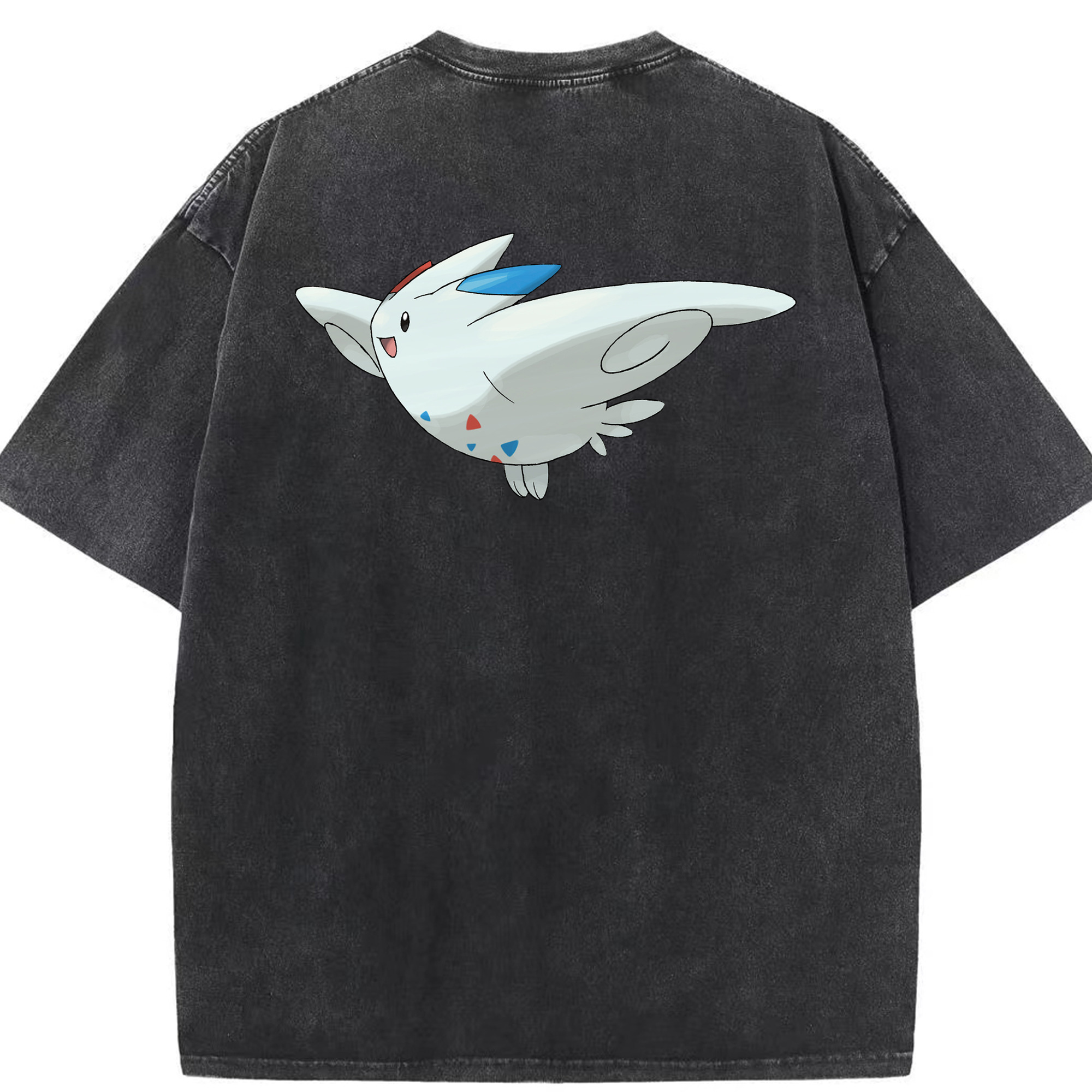 （画像用） ポケットモンスター Pokémon 綿100% ヴィンテージ風 半袖Tシャツ（背面プリント）