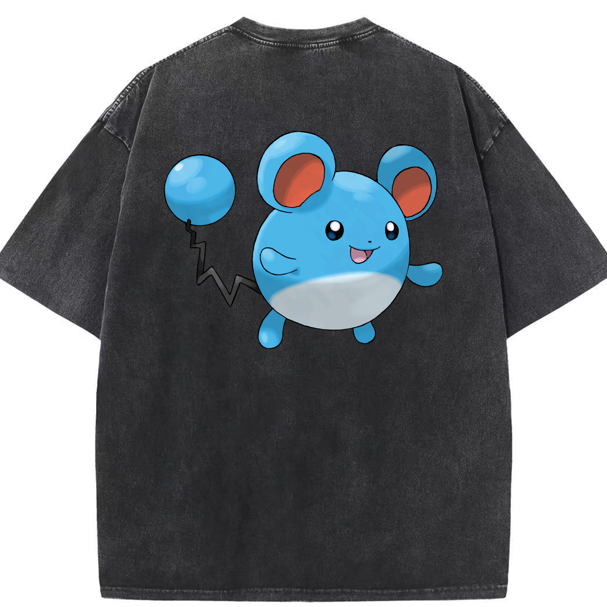 （画像用） ポケットモンスター Pokémon 綿100% ヴィンテージ風 半袖Tシャツ（背面プリント）