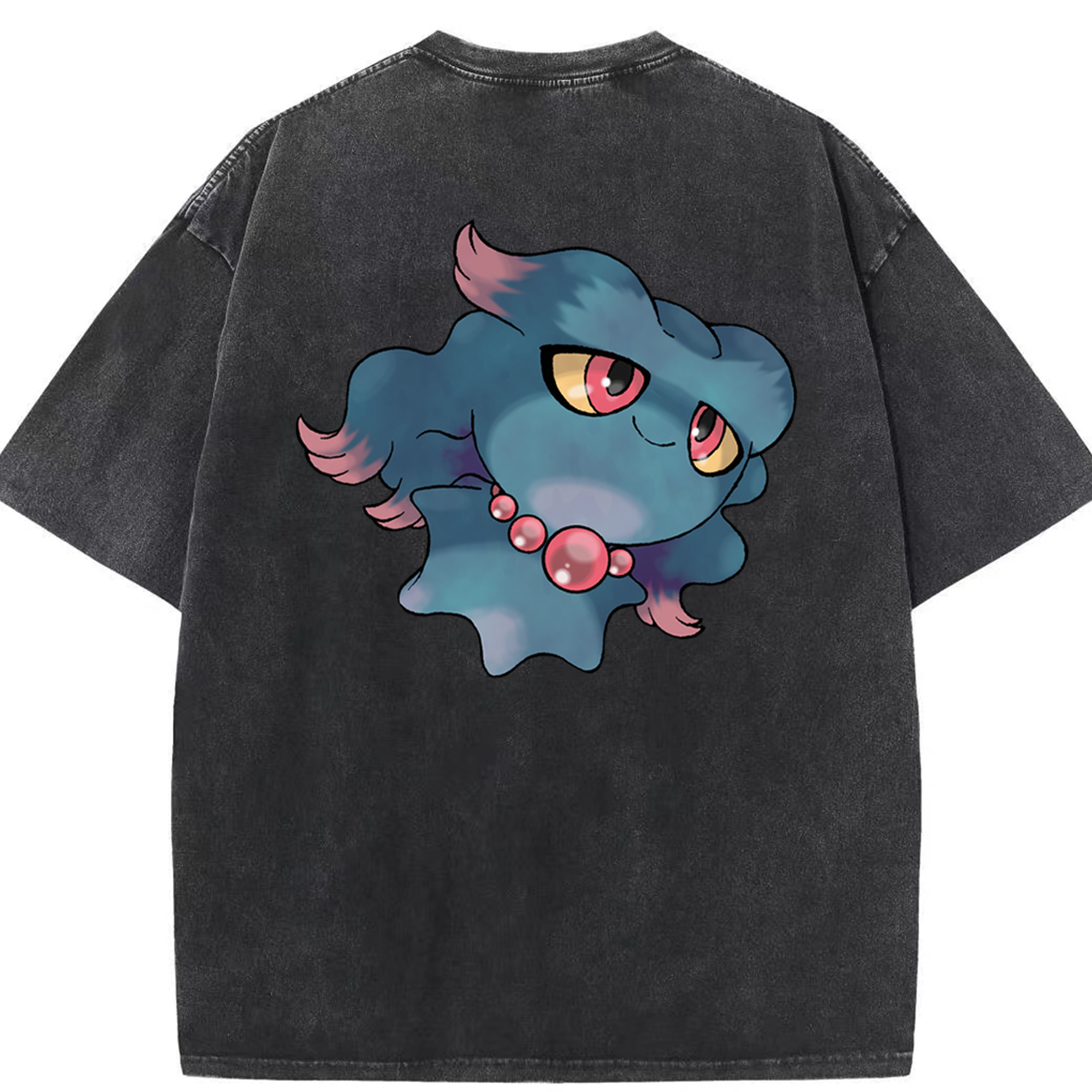 （画像用） ポケットモンスター Pokémon 綿100% ヴィンテージ風 半袖Tシャツ（背面プリント）