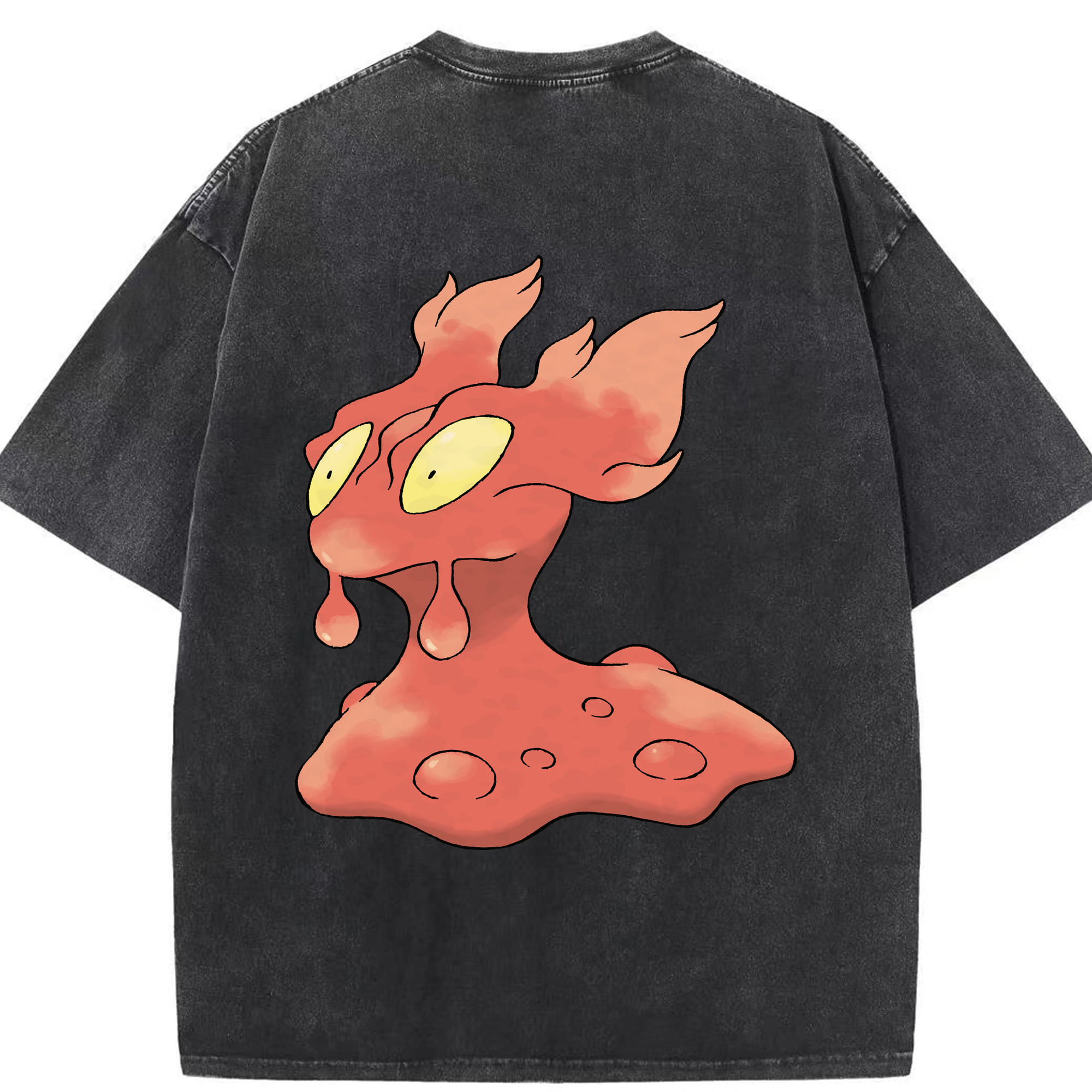 （画像用） ポケットモンスター Pokémon 綿100% ヴィンテージ風 半袖Tシャツ（背面プリント）