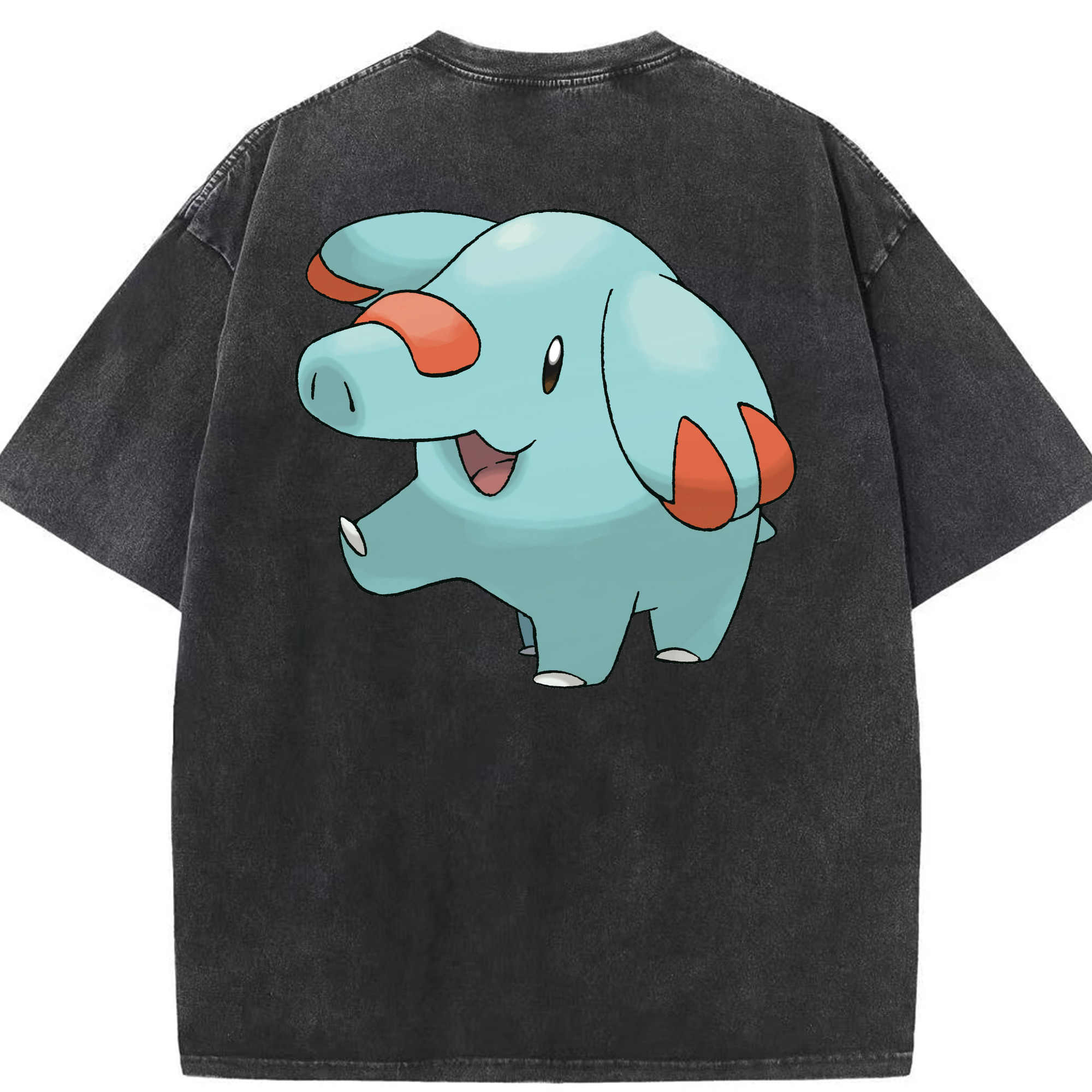 （画像用） ポケットモンスター Pokémon 綿100% ヴィンテージ風 半袖Tシャツ（背面プリント）