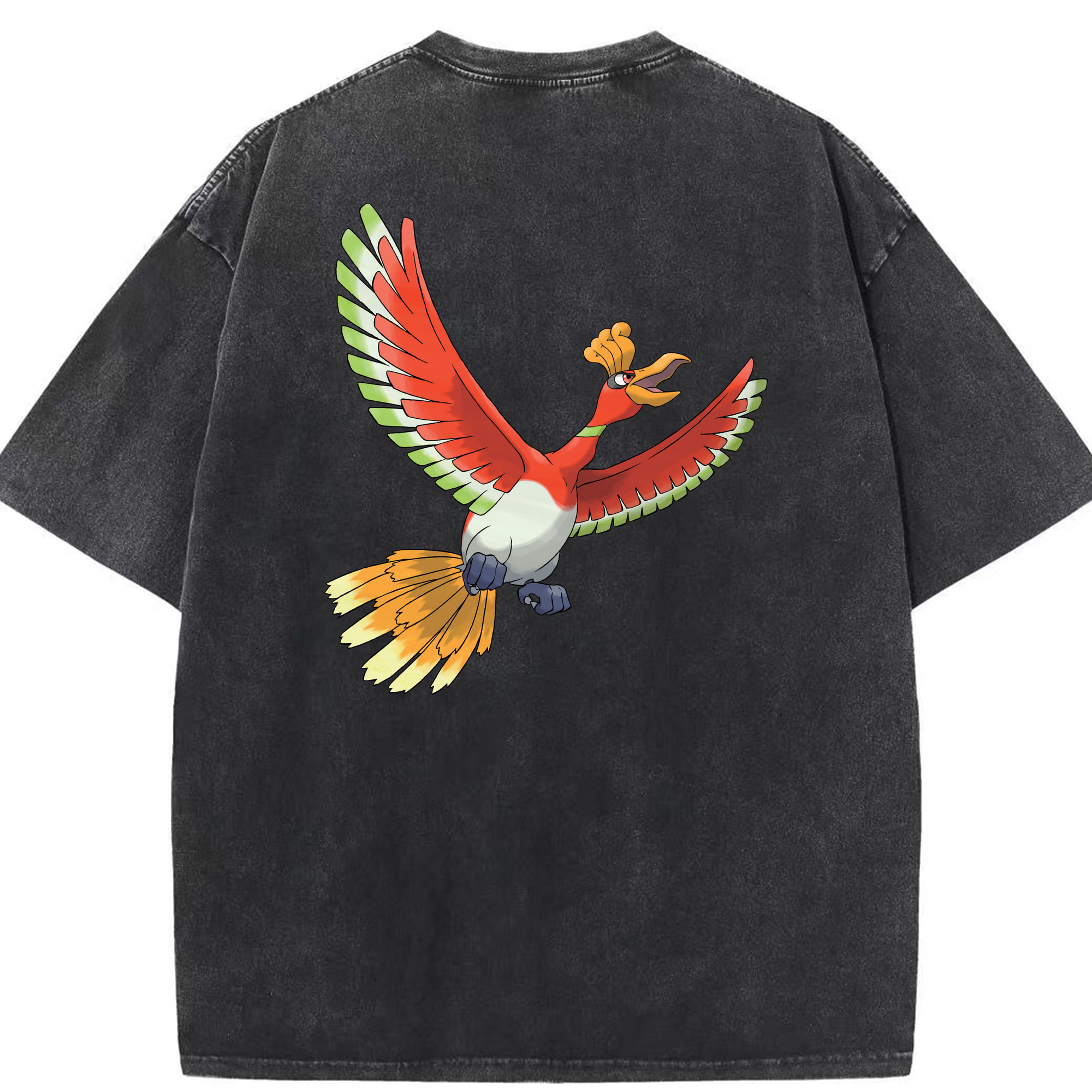（画像用） ポケットモンスター Pokémon 綿100% ヴィンテージ風 半袖Tシャツ（背面プリント）