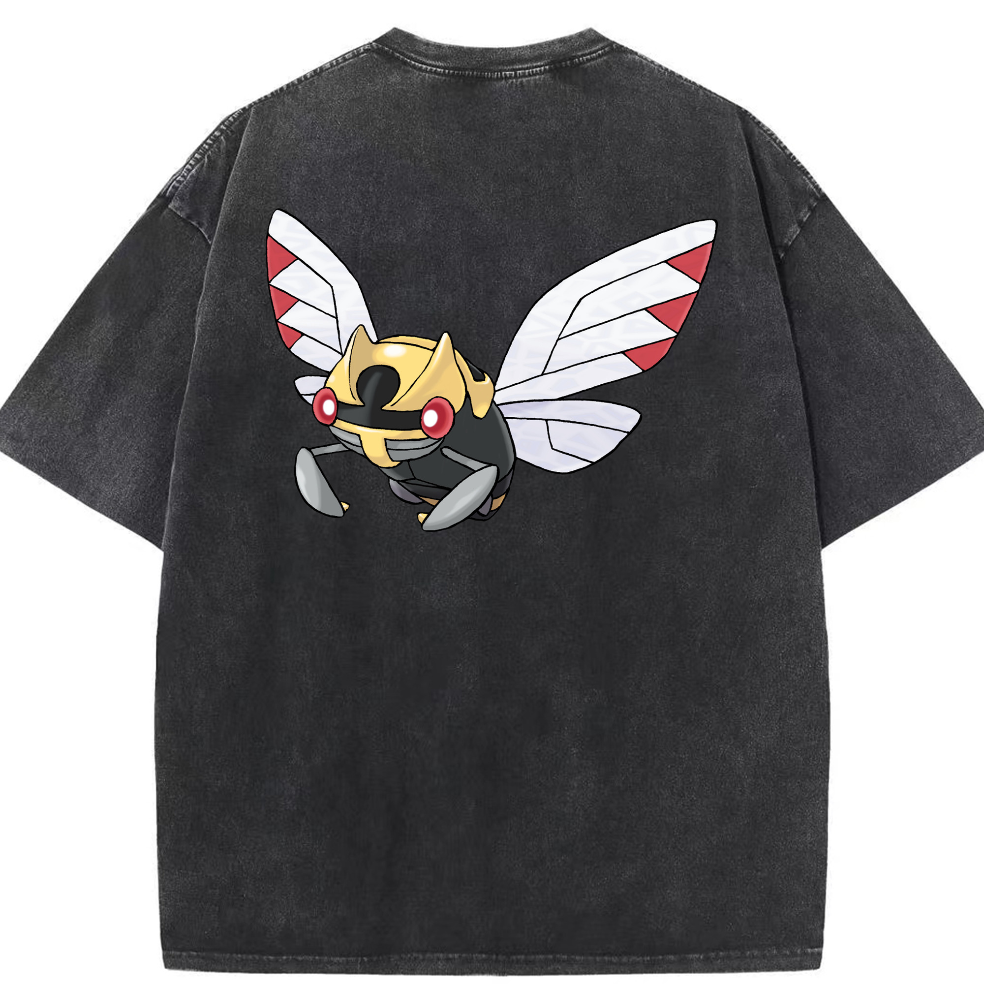（画像用） ポケットモンスター Pokémon 綿100% ヴィンテージ風 半袖Tシャツ（背面プリント）