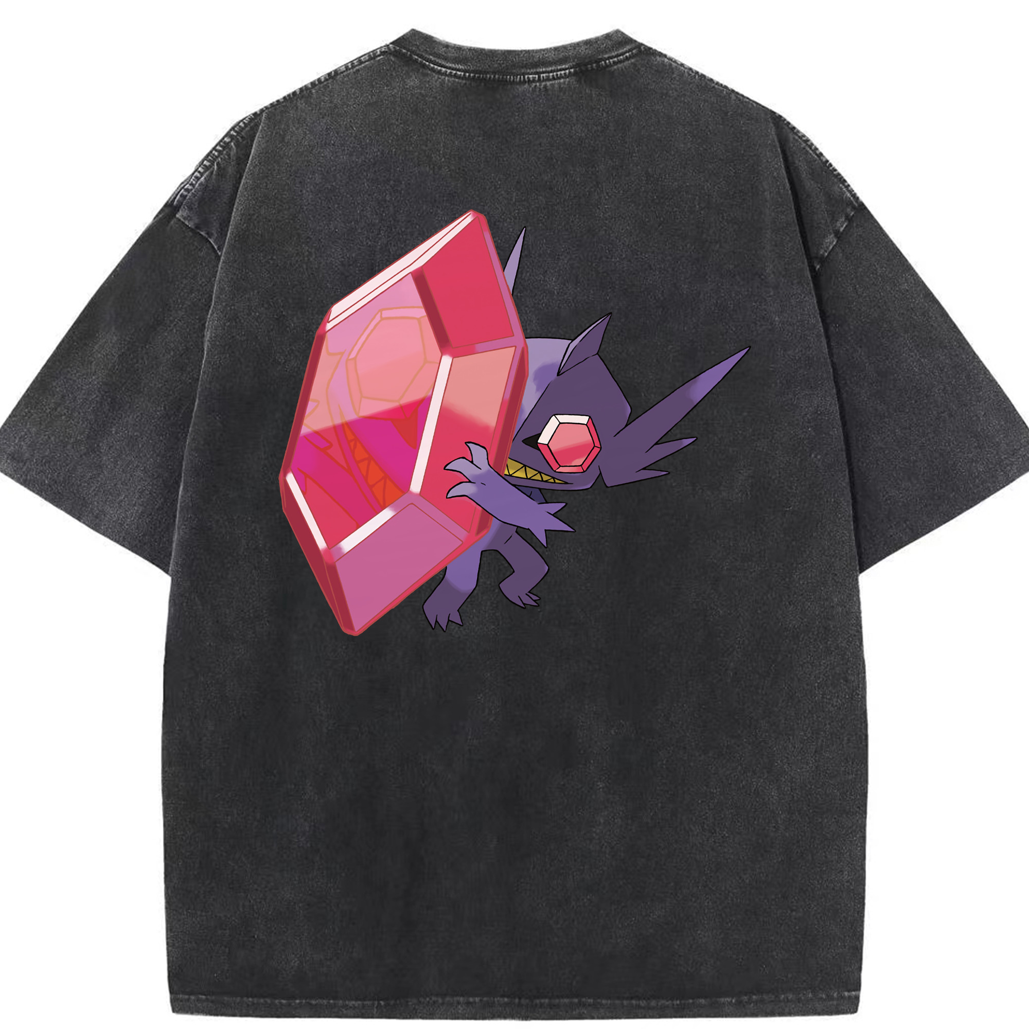 （画像用） ポケットモンスター Pokémon 綿100% ヴィンテージ風 半袖Tシャツ（背面プリント）