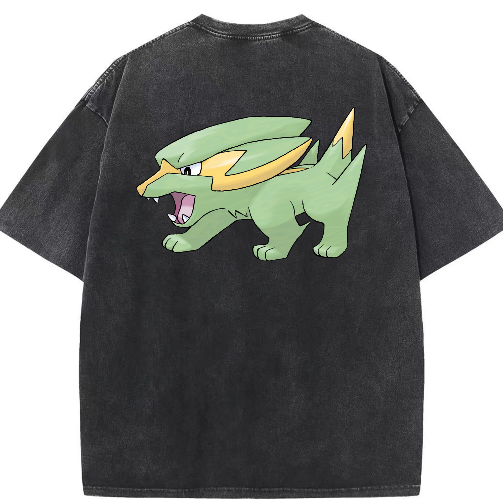 （画像用） ポケットモンスター Pokémon 綿100% ヴィンテージ風 半袖Tシャツ（背面プリント）