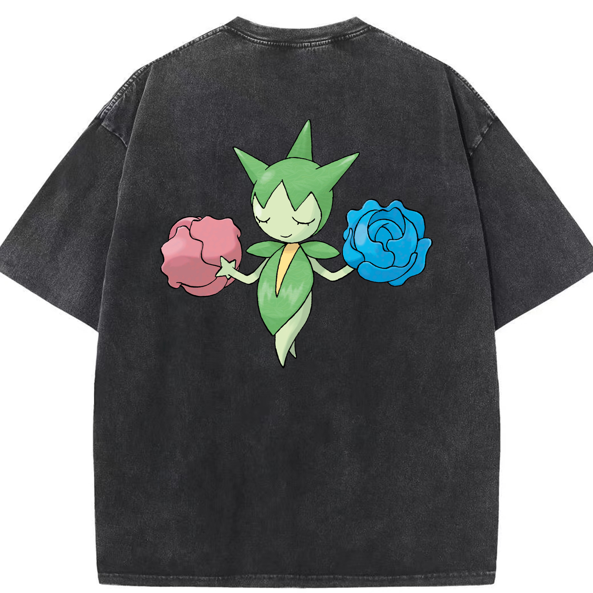 （画像用） ポケットモンスター Pokémon 綿100% ヴィンテージ風 半袖Tシャツ（背面プリント）