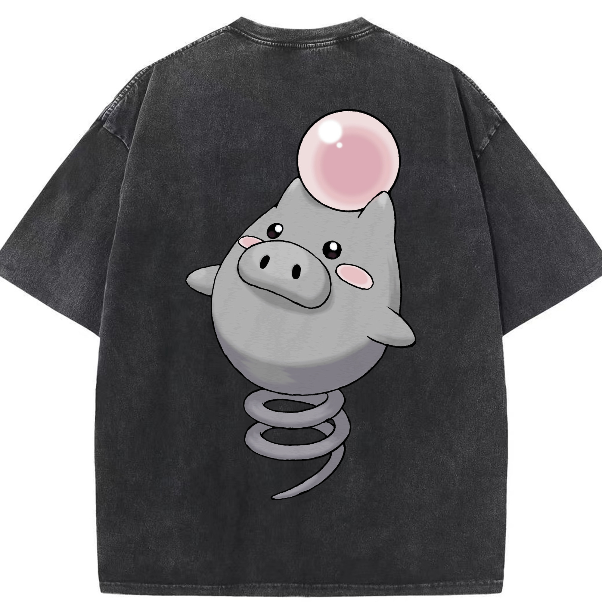 （画像用） ポケットモンスター Pokémon 綿100% ヴィンテージ風 半袖Tシャツ（背面プリント）