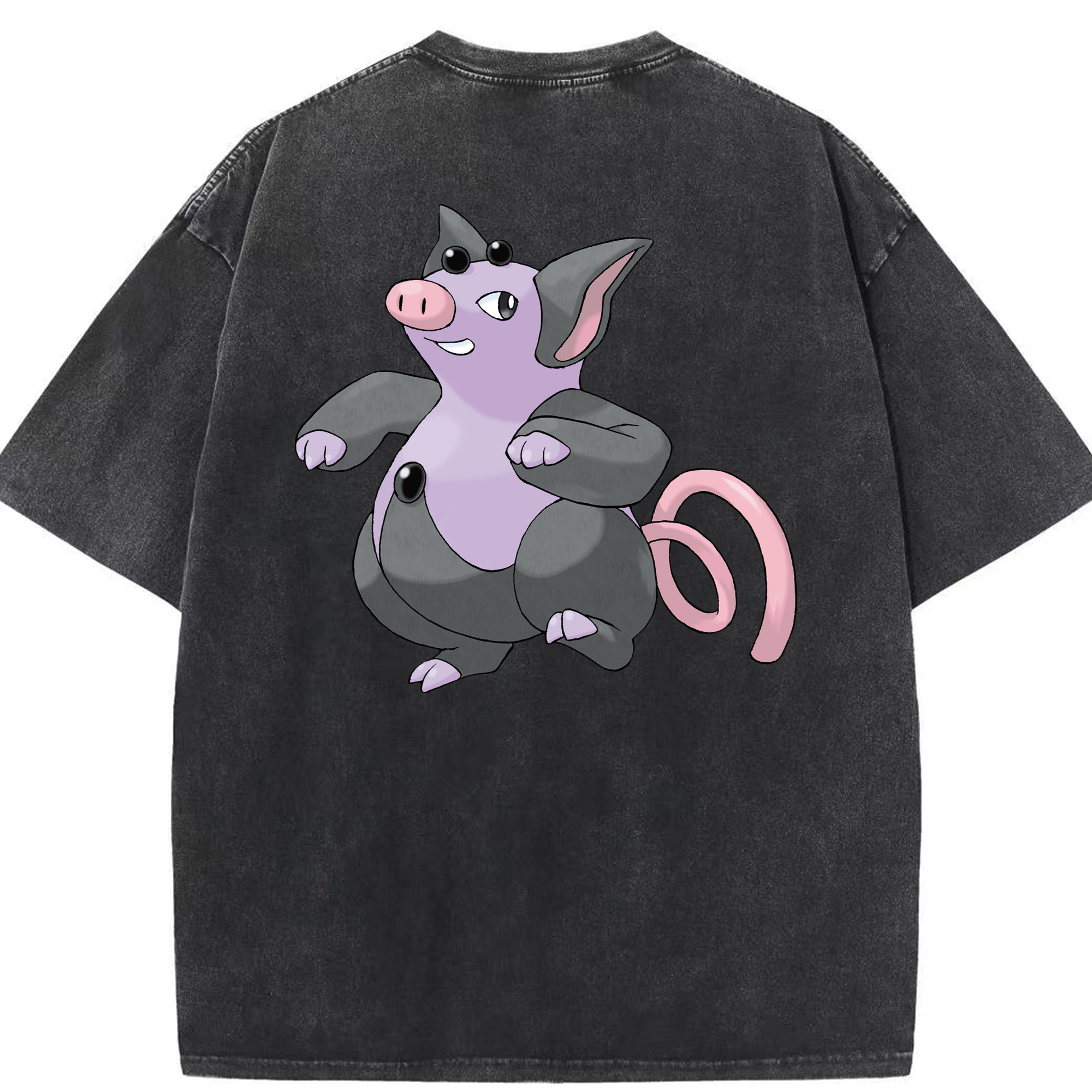 （画像用） ポケットモンスター Pokémon 綿100% ヴィンテージ風 半袖Tシャツ（背面プリント）