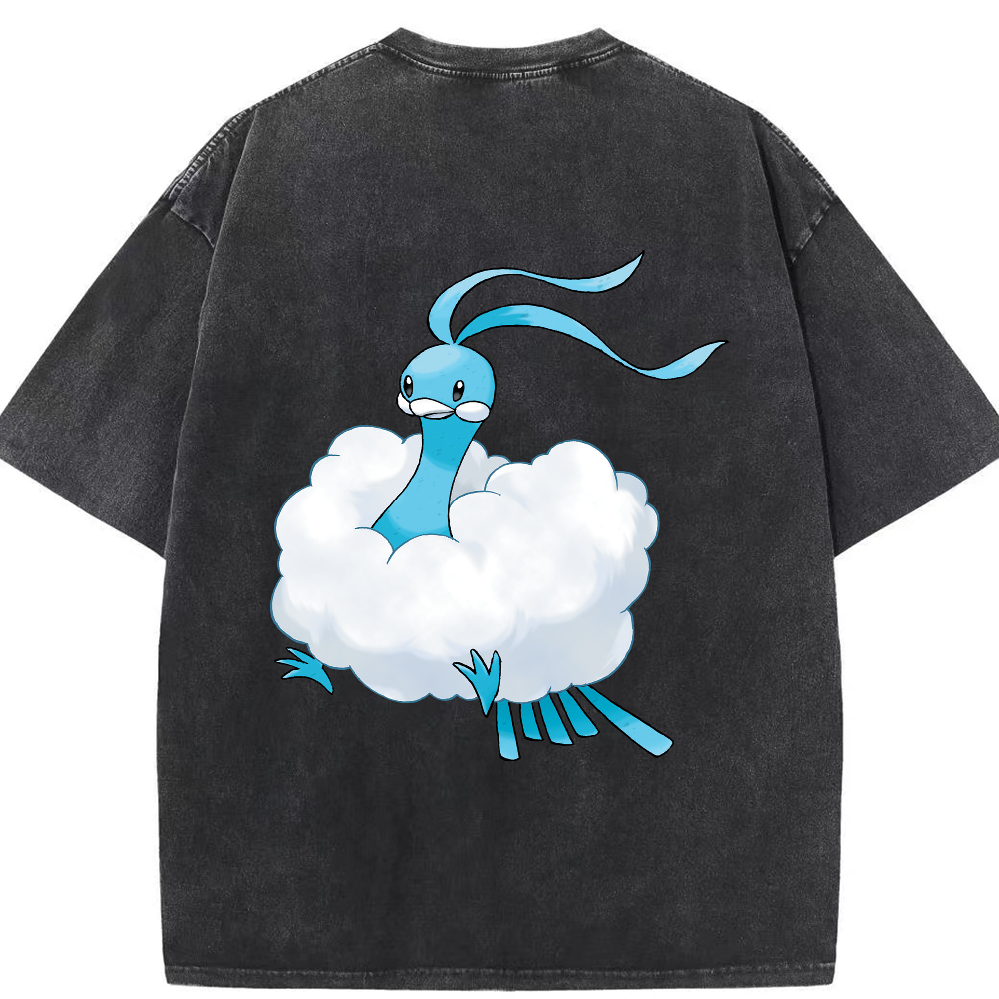 （画像用） ポケットモンスター Pokémon 綿100% ヴィンテージ風 半袖Tシャツ（背面プリント）