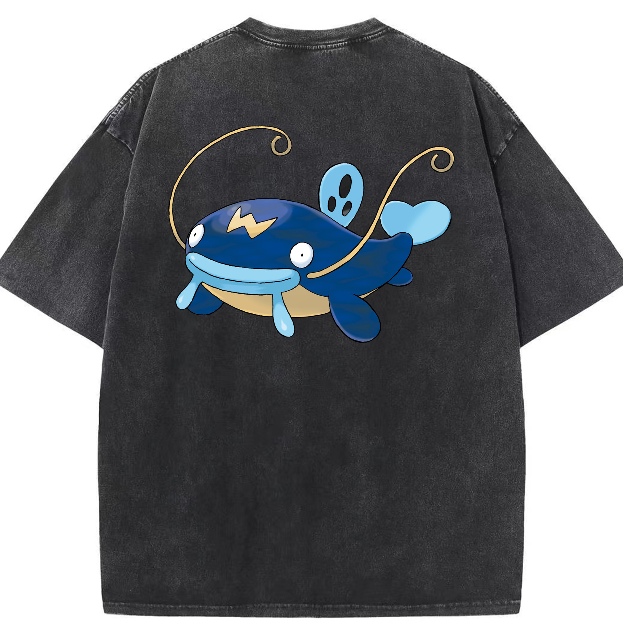 （画像用） ポケットモンスター Pokémon 綿100% ヴィンテージ風 半袖Tシャツ（背面プリント）