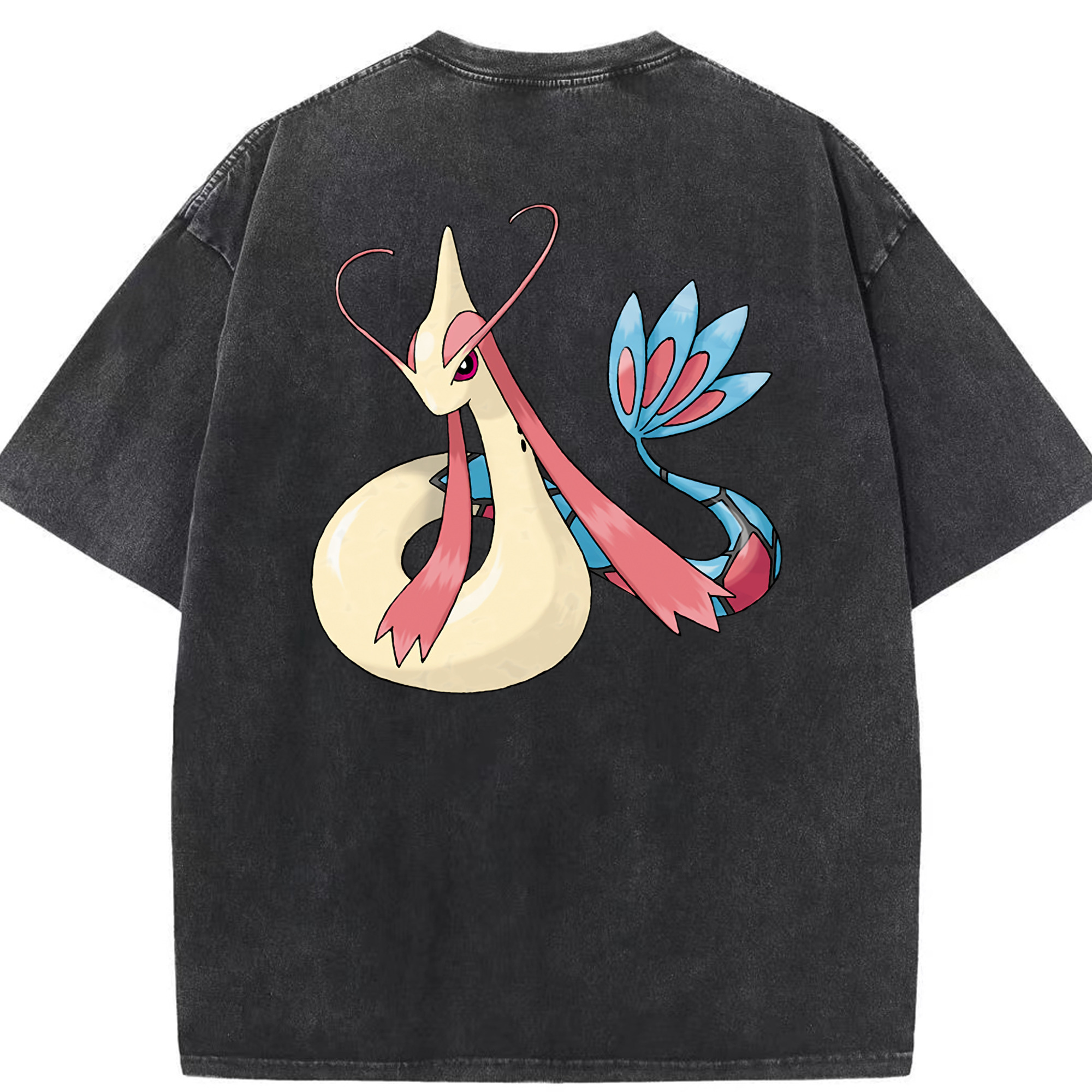 （画像用） ポケットモンスター Pokémon 綿100% ヴィンテージ風 半袖Tシャツ（背面プリント）