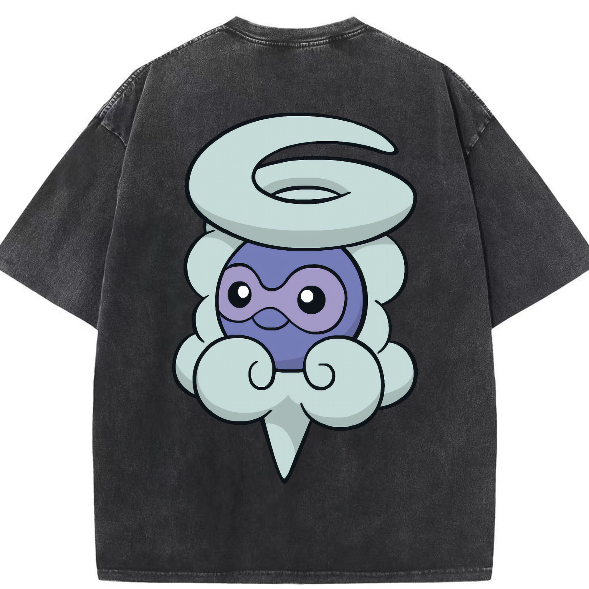 （画像用） ポケットモンスター Pokémon 綿100% ヴィンテージ風 半袖Tシャツ（背面プリント）