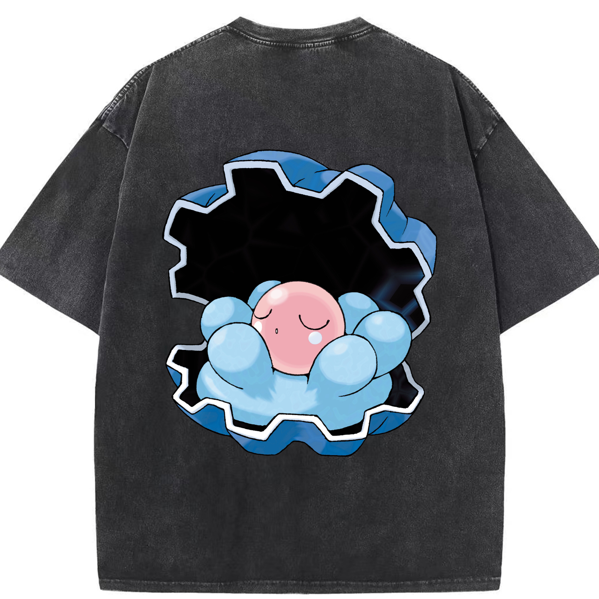 （画像用） ポケットモンスター Pokémon 綿100% ヴィンテージ風 半袖Tシャツ（背面プリント）