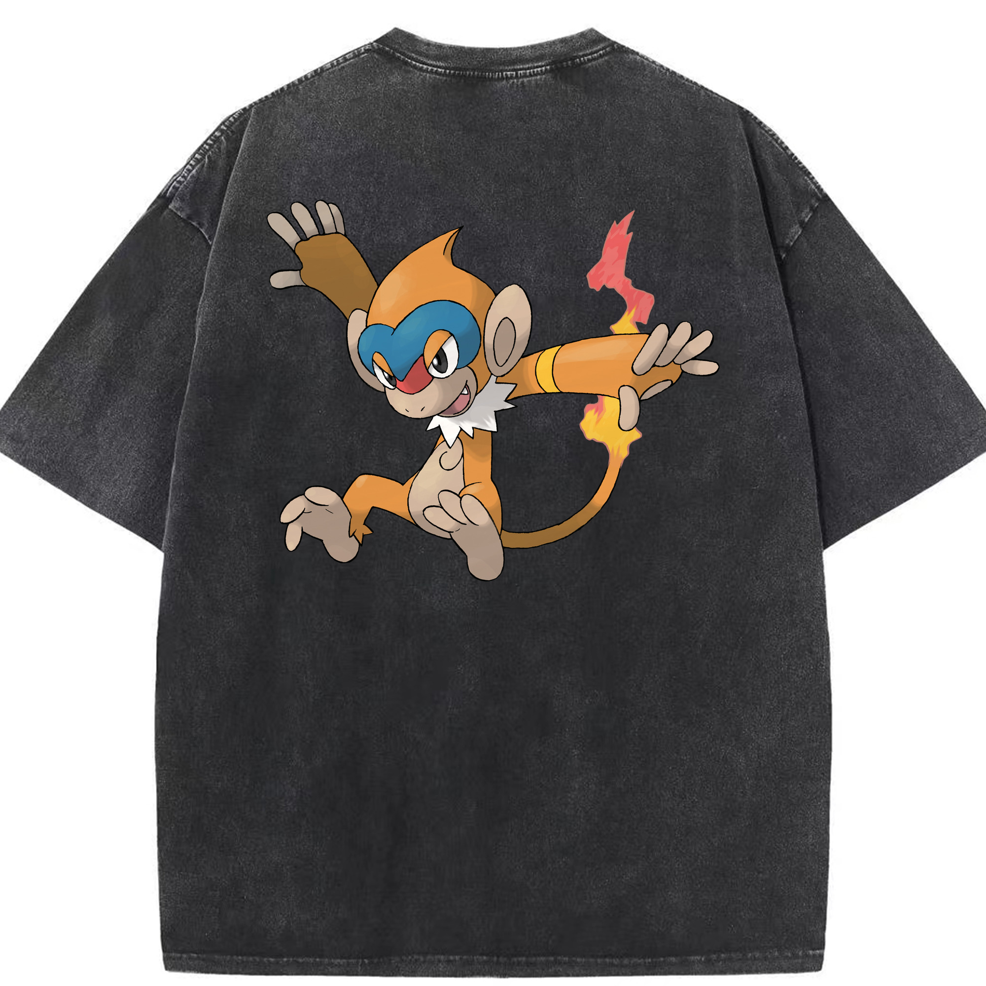 （画像用） ポケットモンスター Pokémon 綿100% ヴィンテージ風 半袖Tシャツ（背面プリント）