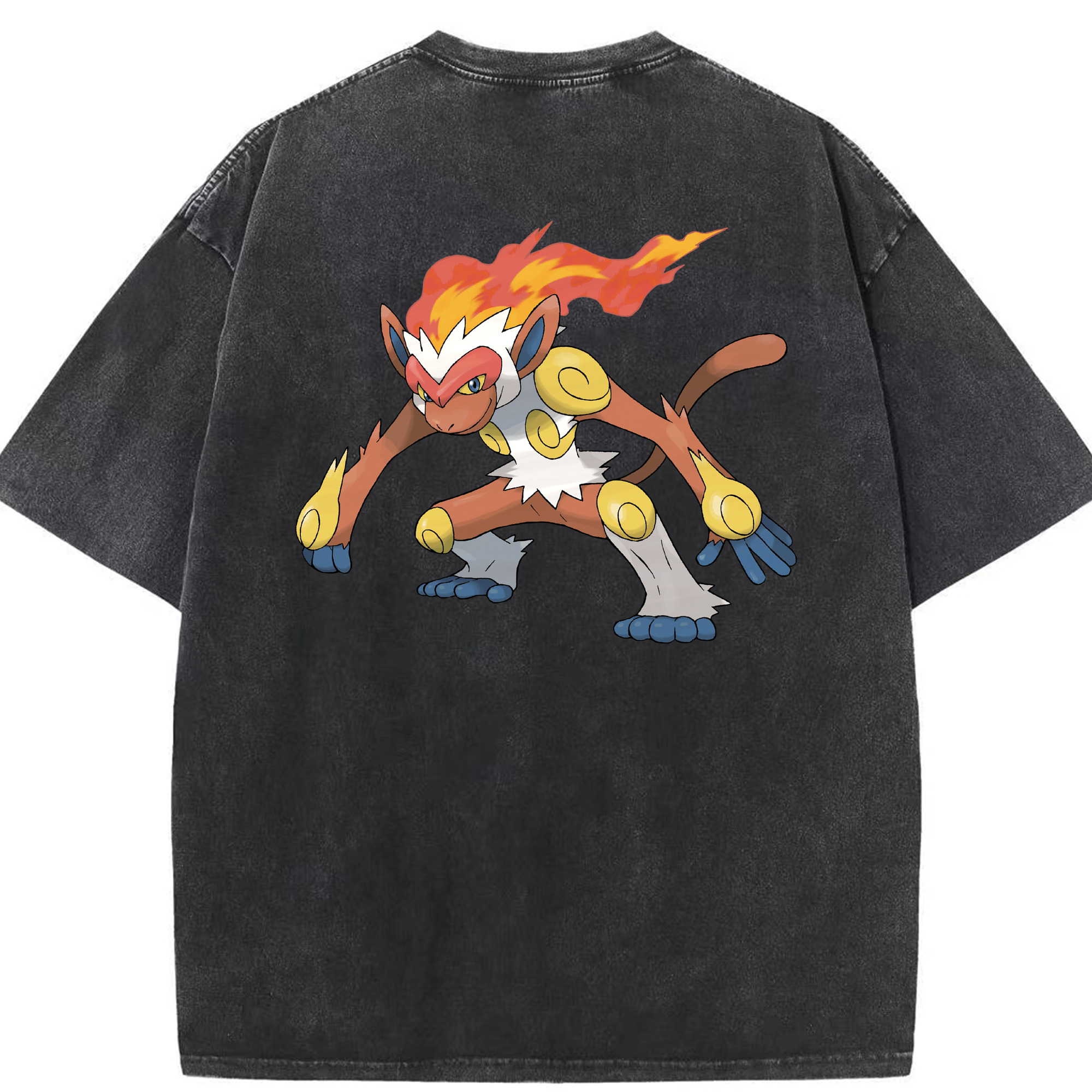 （画像用） ポケットモンスター Pokémon 綿100% ヴィンテージ風 半袖Tシャツ（背面プリント）