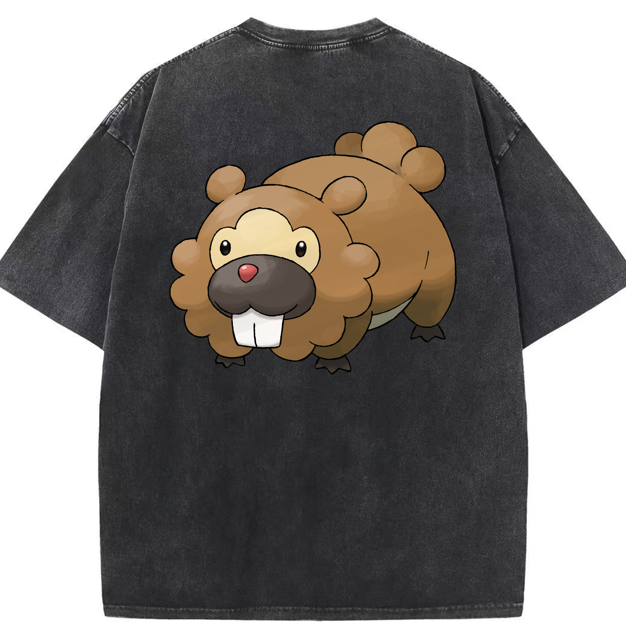 （画像用） ポケットモンスター Pokémon 綿100% ヴィンテージ風 半袖Tシャツ（背面プリント）