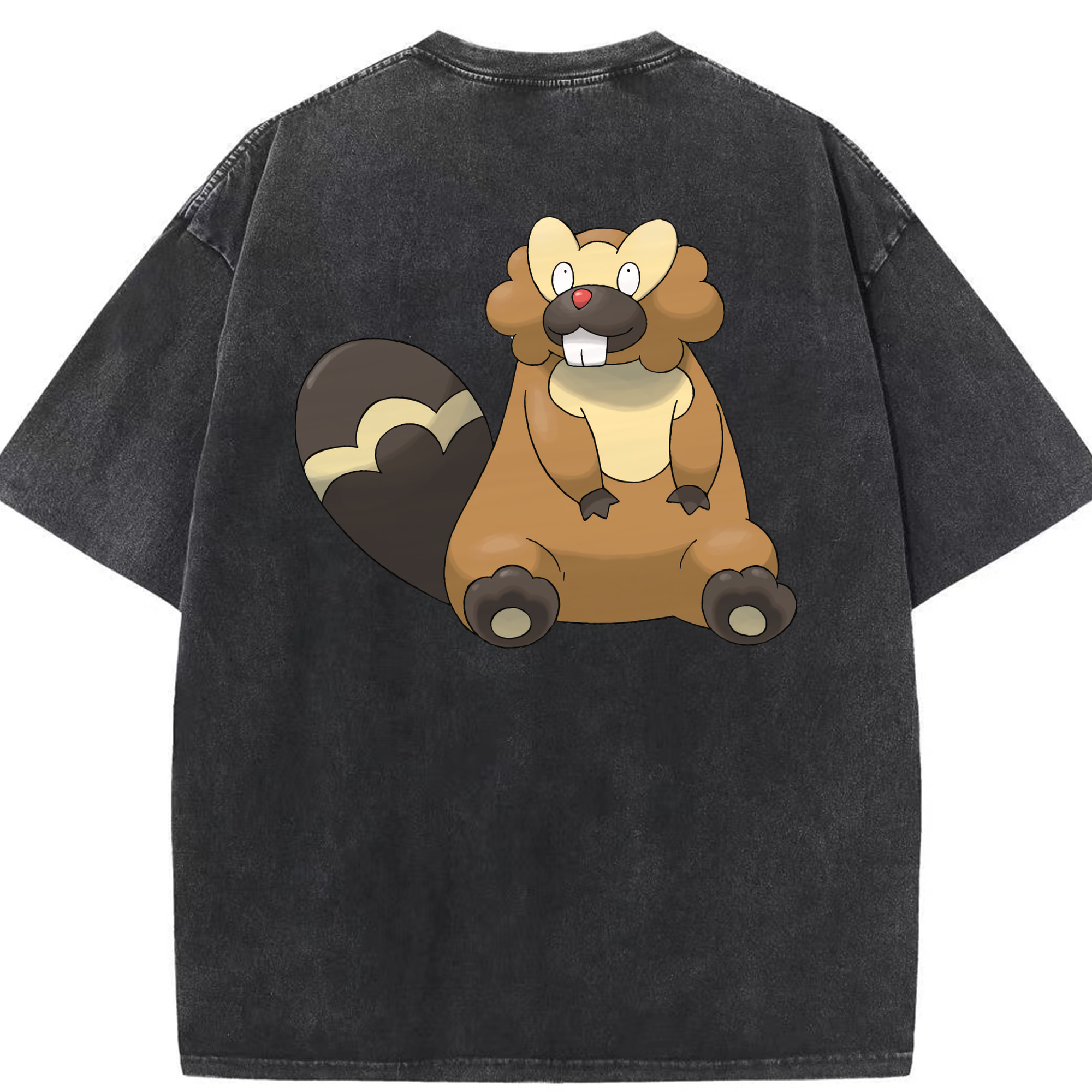 （画像用） ポケットモンスター Pokémon 綿100% ヴィンテージ風 半袖Tシャツ（背面プリント）