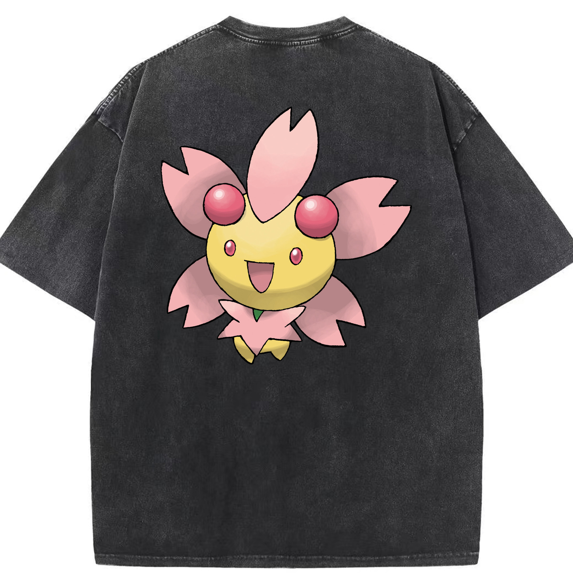 （画像用） ポケットモンスター Pokémon 綿100% ヴィンテージ風 半袖Tシャツ（背面プリント）
