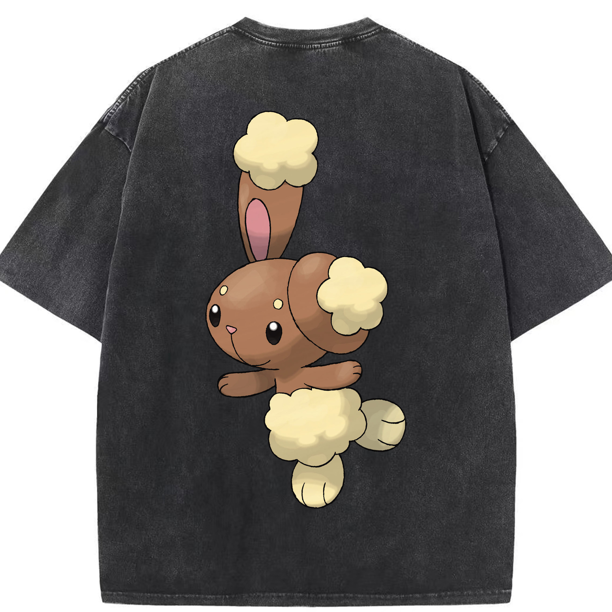 （画像用） ポケットモンスター Pokémon 綿100% ヴィンテージ風 半袖Tシャツ（背面プリント）