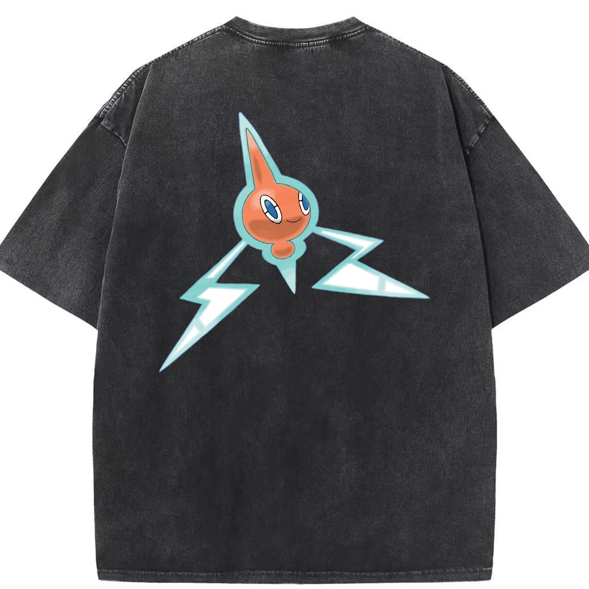（画像用） ポケットモンスター Pokémon 綿100% ヴィンテージ風 半袖Tシャツ（背面プリント）