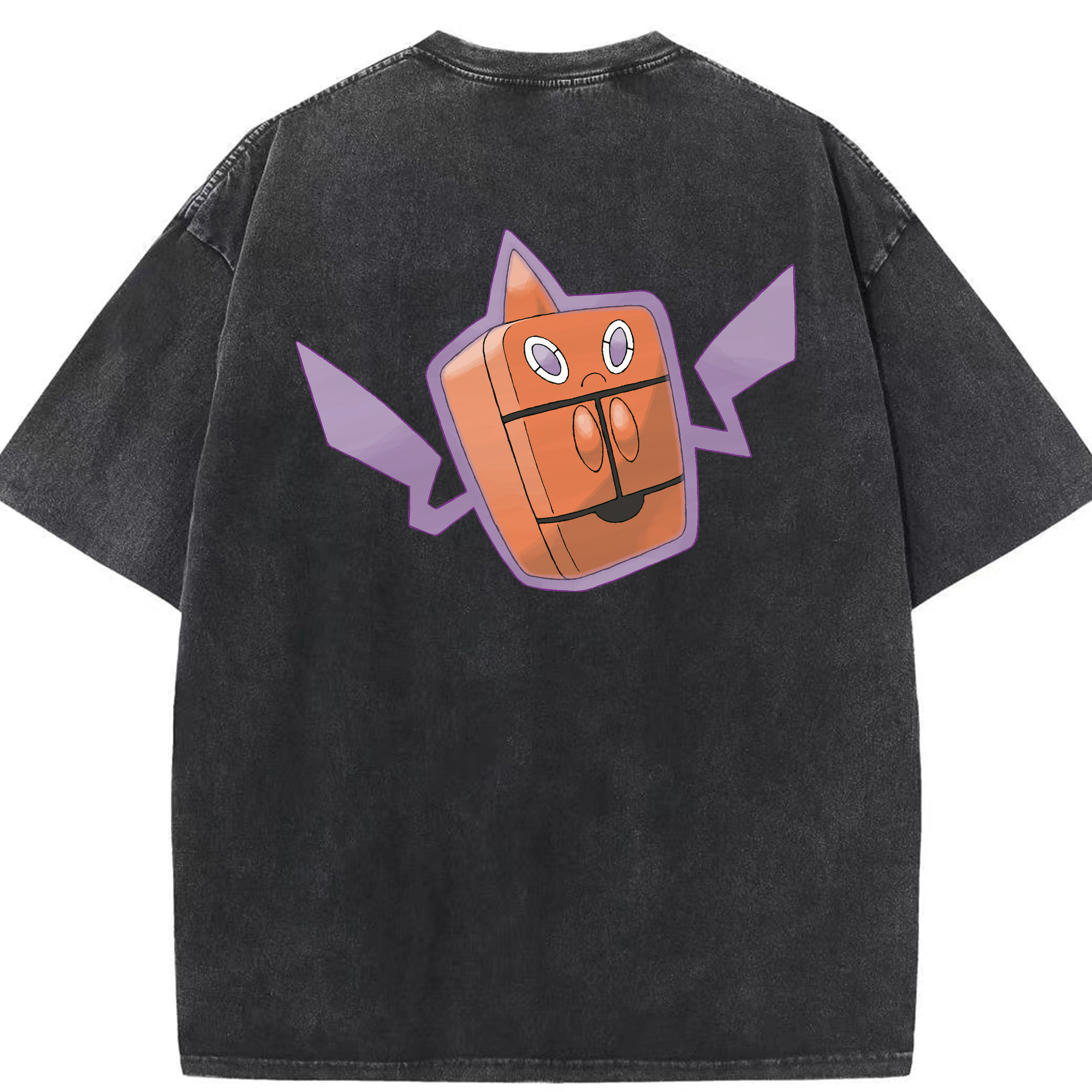 （画像用） ポケットモンスター Pokémon 綿100% ヴィンテージ風 半袖Tシャツ（背面プリント）