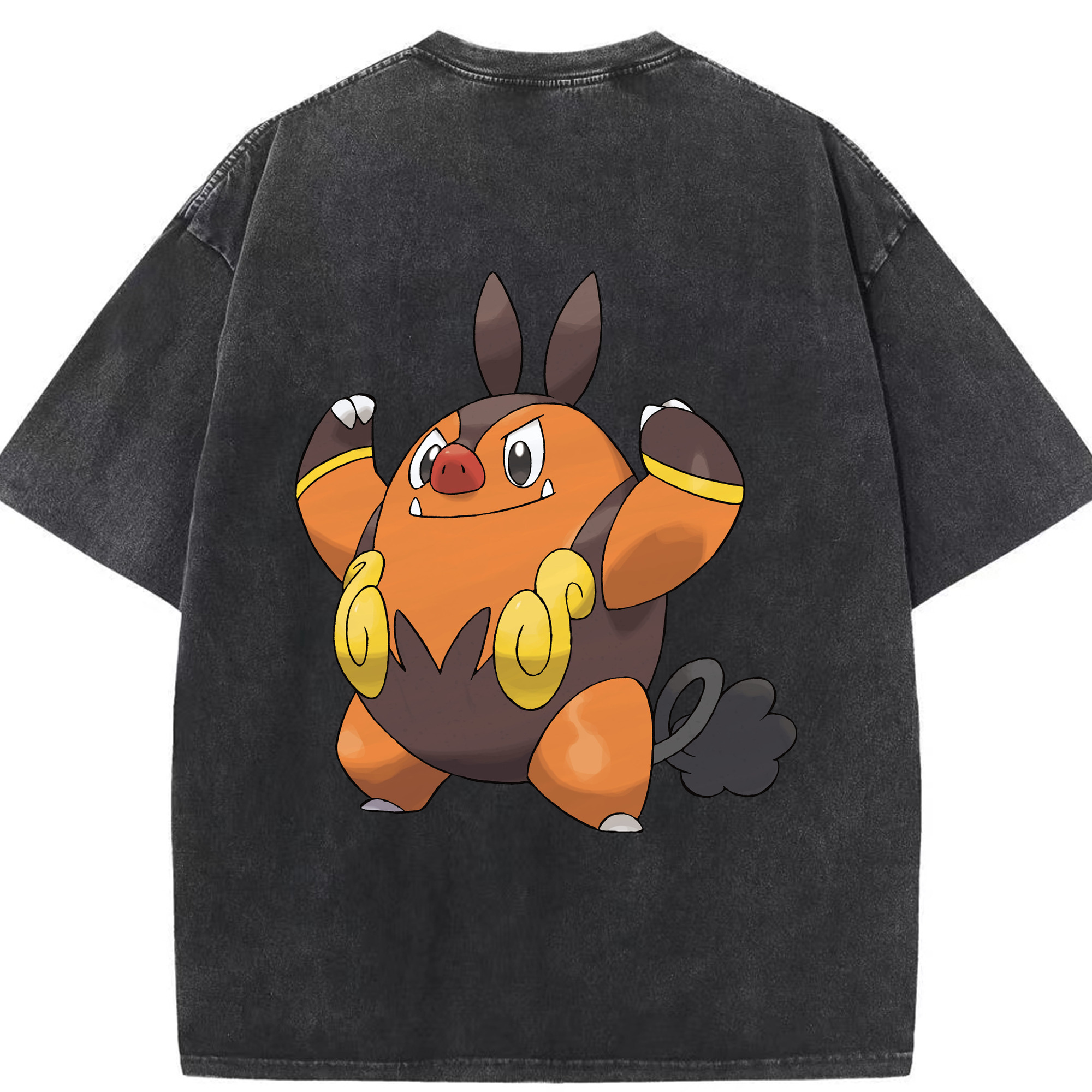 （画像用） ポケットモンスター Pokémon 綿100% ヴィンテージ風 半袖Tシャツ（背面プリント）