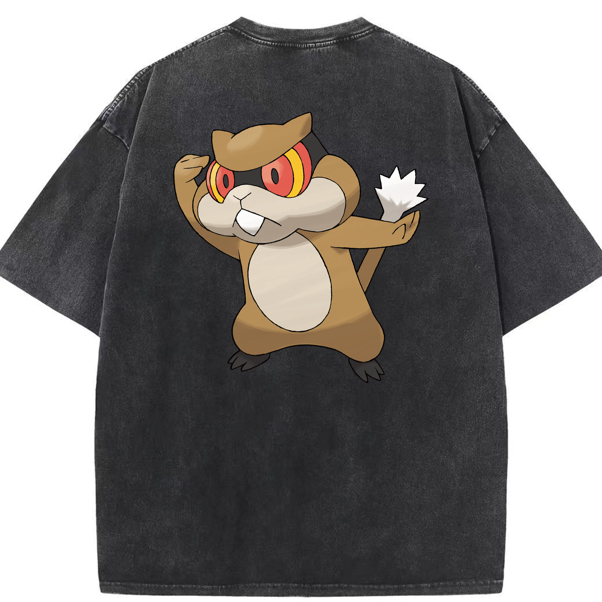 （画像用） ポケットモンスター Pokémon 綿100% ヴィンテージ風 半袖Tシャツ（背面プリント）