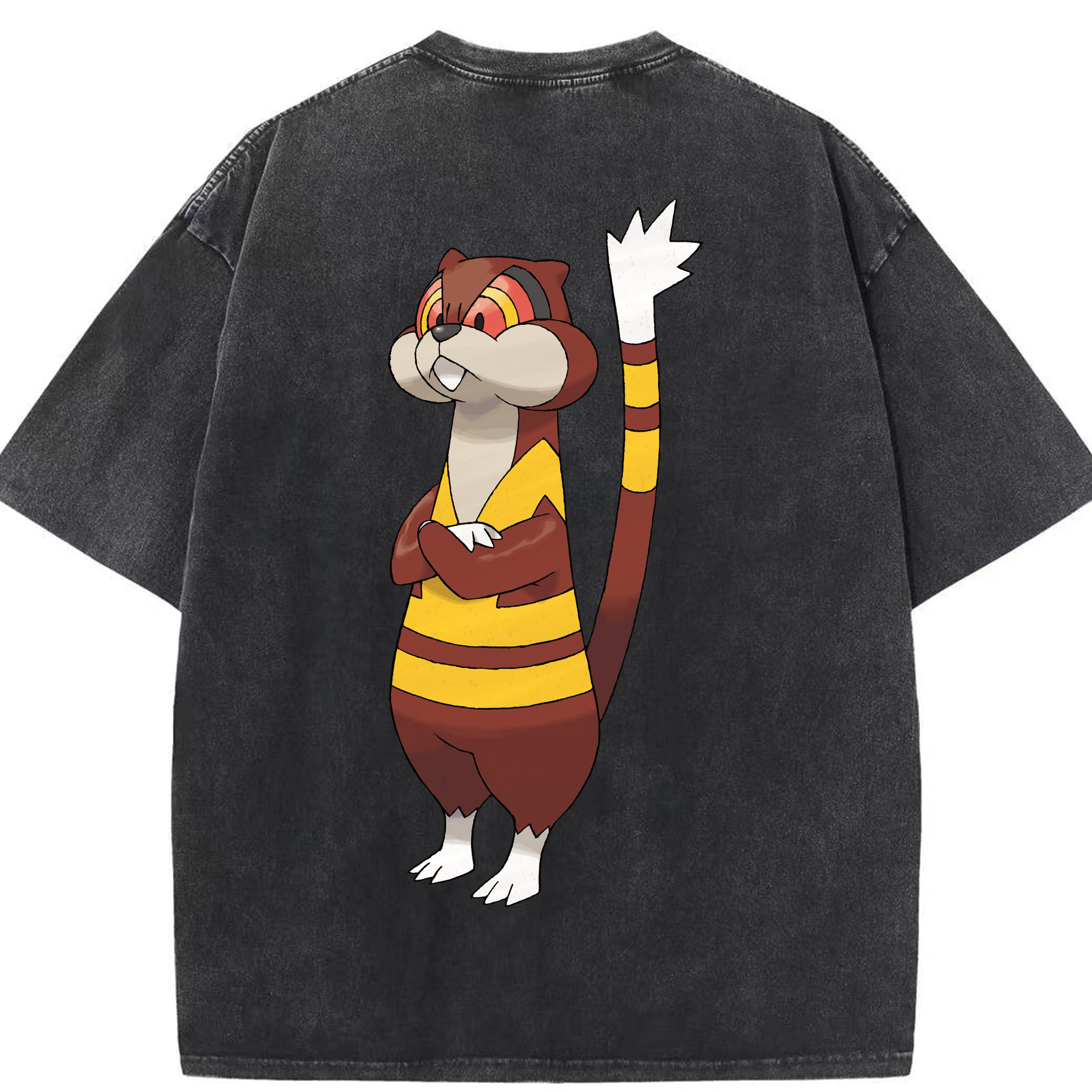 （画像用） ポケットモンスター Pokémon 綿100% ヴィンテージ風 半袖Tシャツ（背面プリント）