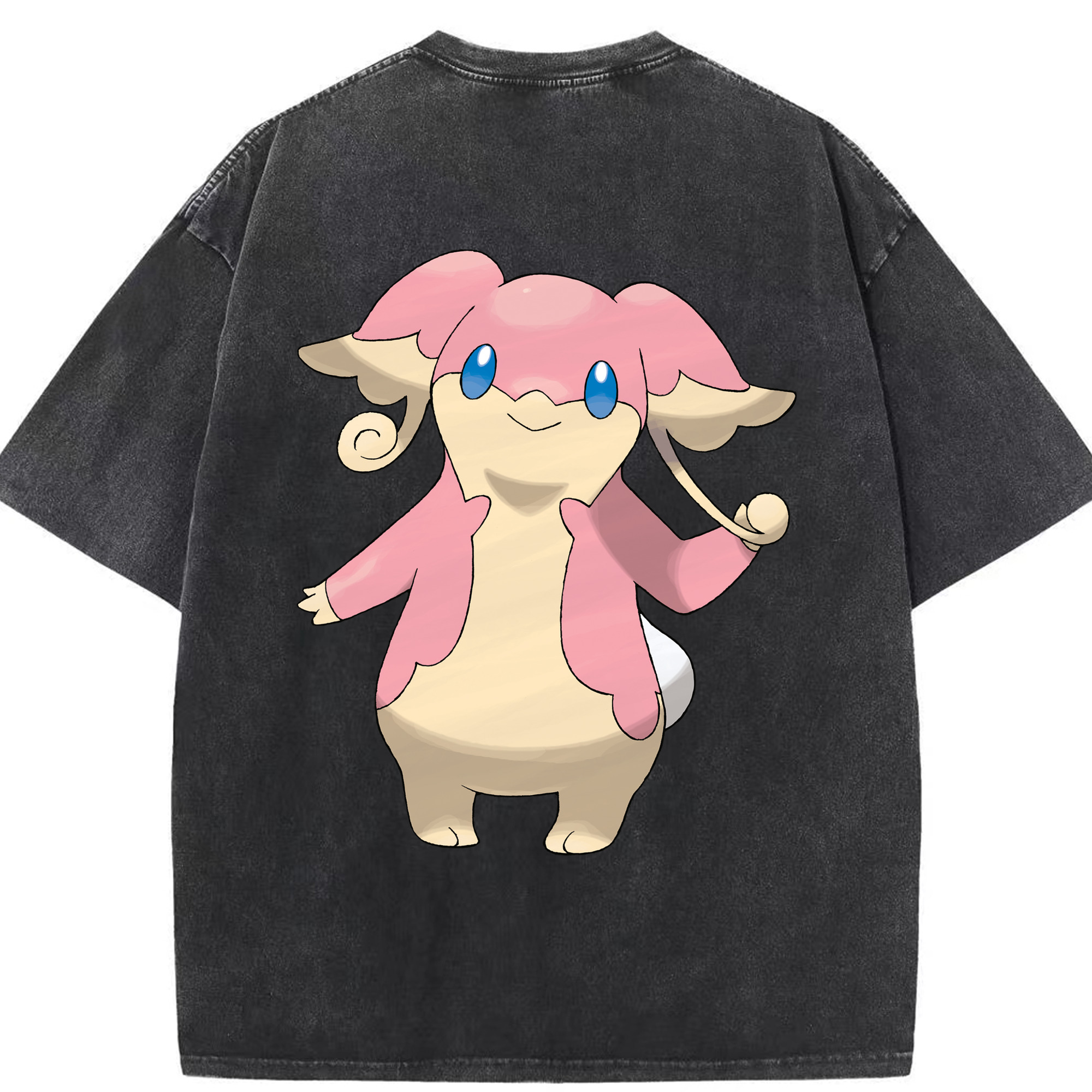 （画像用） ポケットモンスター Pokémon 綿100% ヴィンテージ風 半袖Tシャツ（背面プリント）
