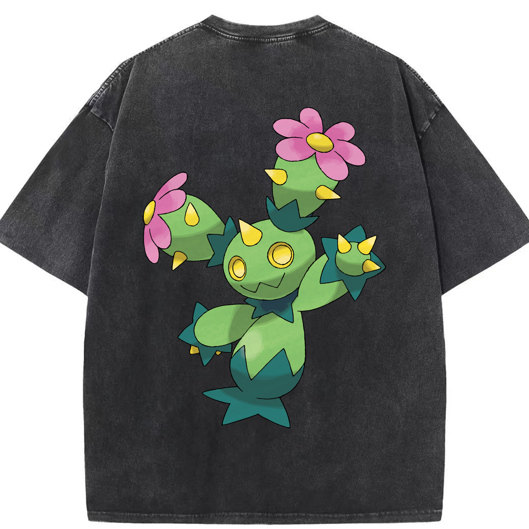 （画像用） ポケットモンスター Pokémon 綿100% ヴィンテージ風 半袖Tシャツ（背面プリント）