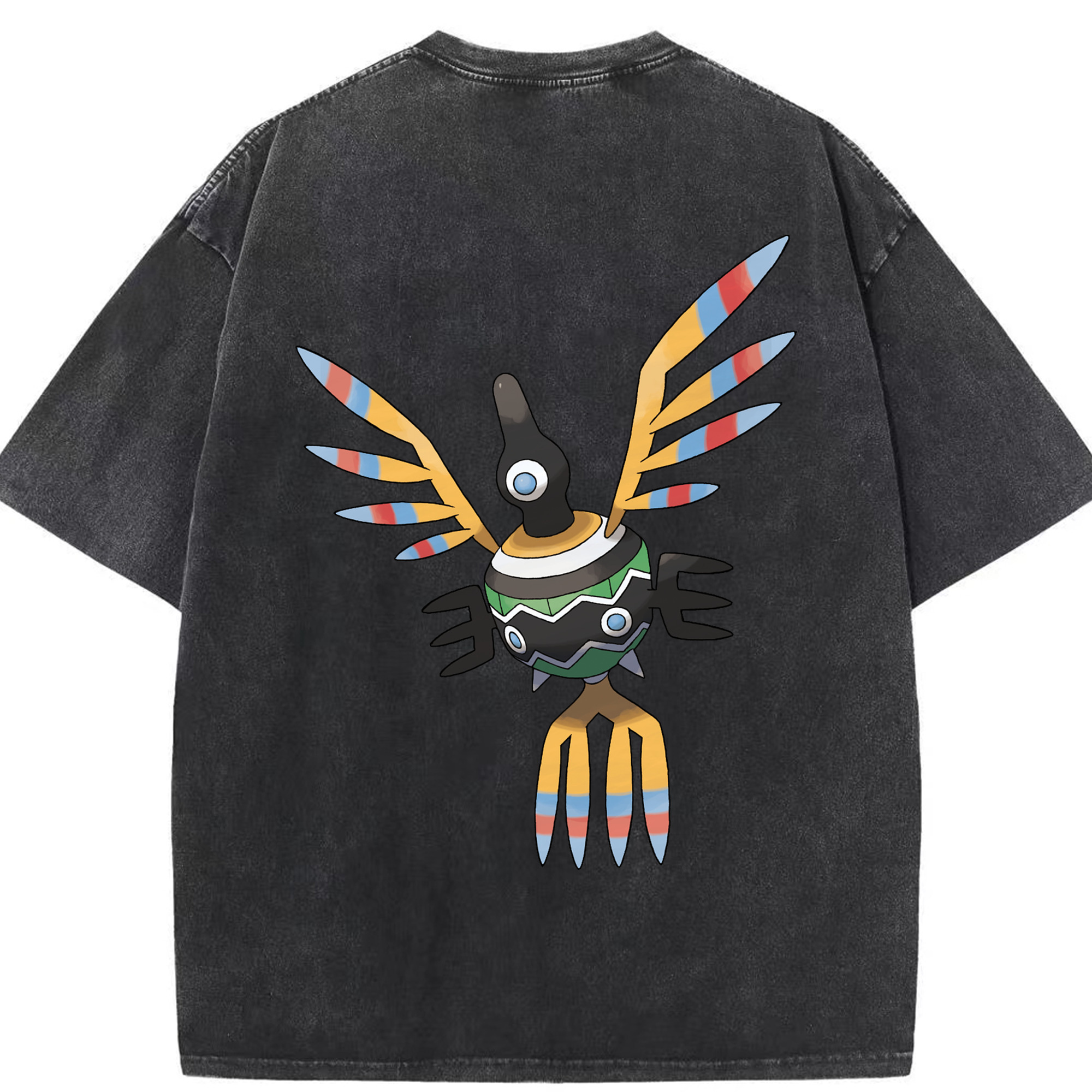 （画像用） ポケットモンスター Pokémon 綿100% ヴィンテージ風 半袖Tシャツ（背面プリント）