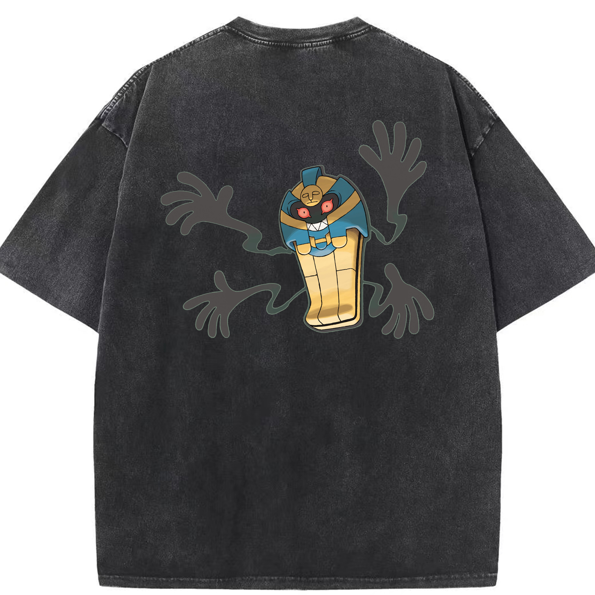 （画像用） ポケットモンスター Pokémon 綿100% ヴィンテージ風 半袖Tシャツ（背面プリント）
