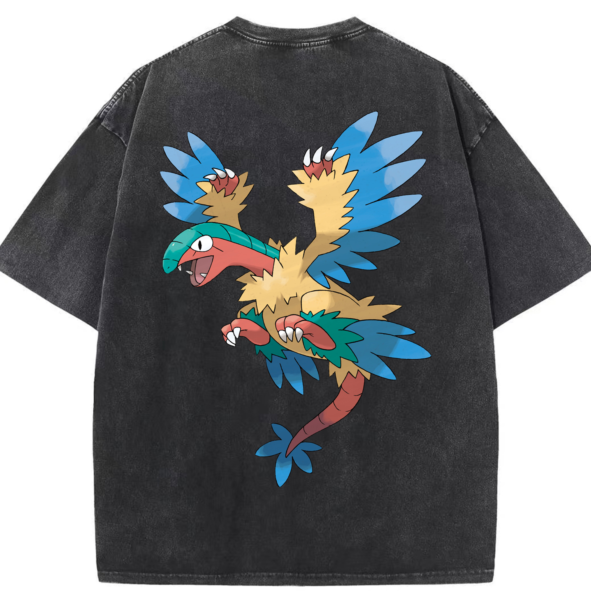 （画像用） ポケットモンスター Pokémon 綿100% ヴィンテージ風 半袖Tシャツ（背面プリント）