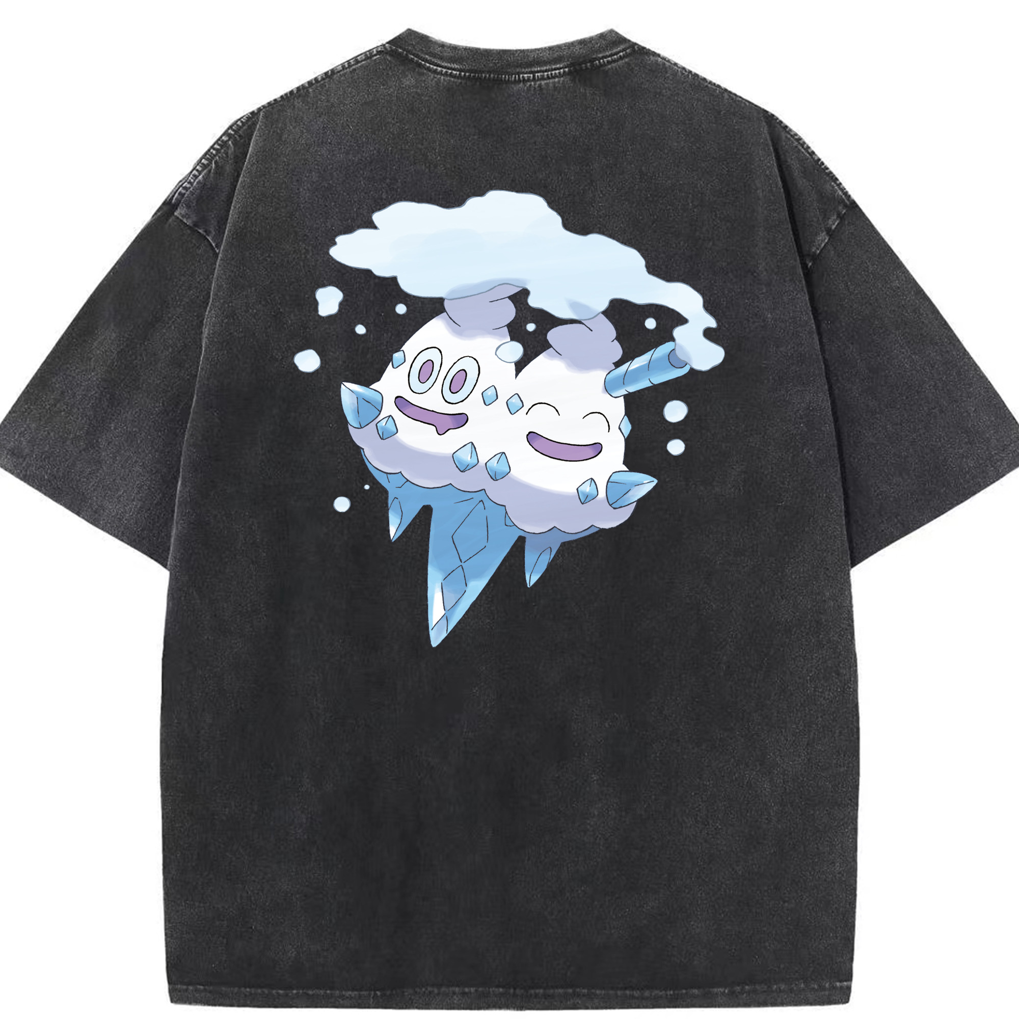 （画像用） ポケットモンスター Pokémon 綿100% ヴィンテージ風 半袖Tシャツ（背面プリント）